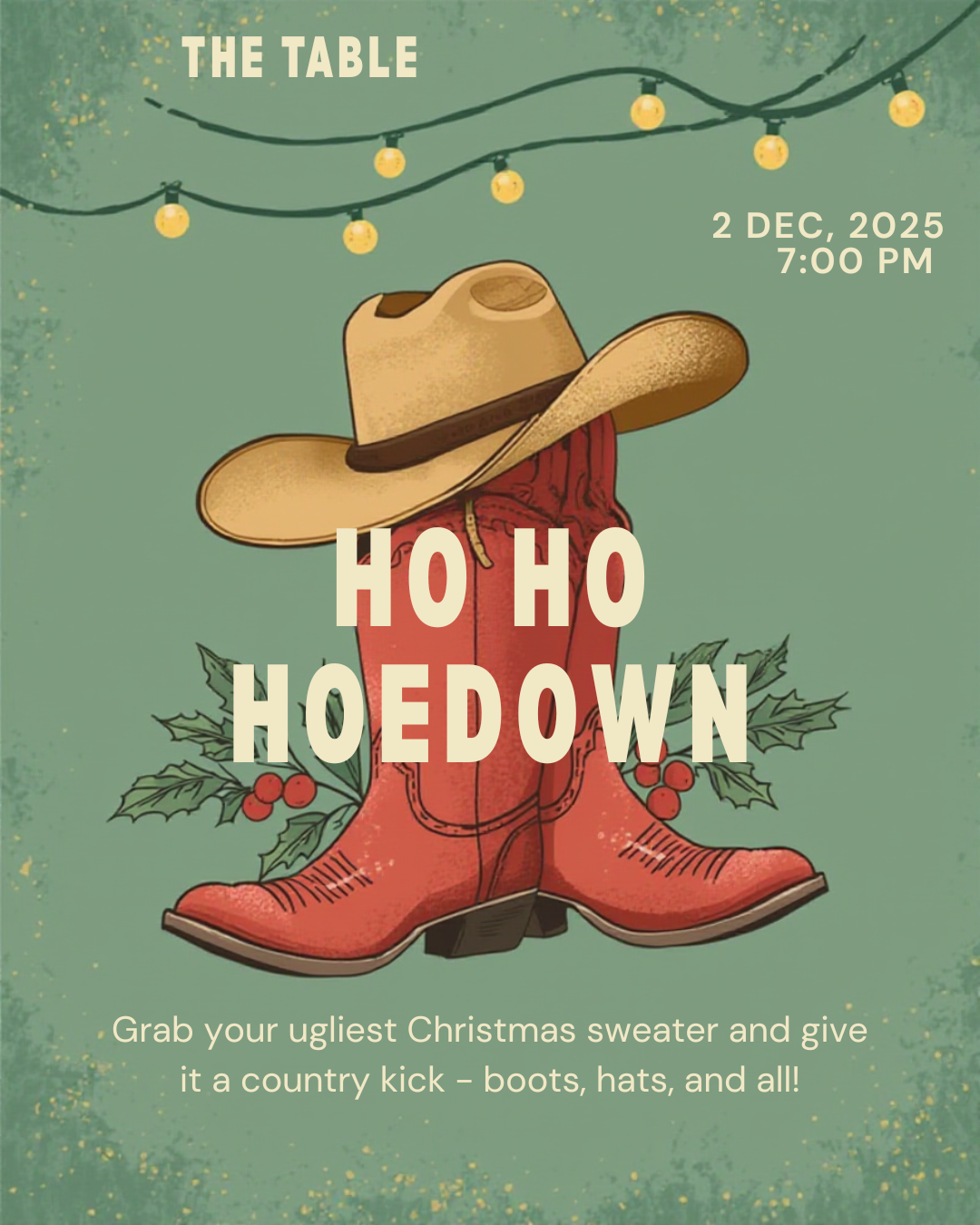 The Table: Ho Ho Hoedown Christmas Party