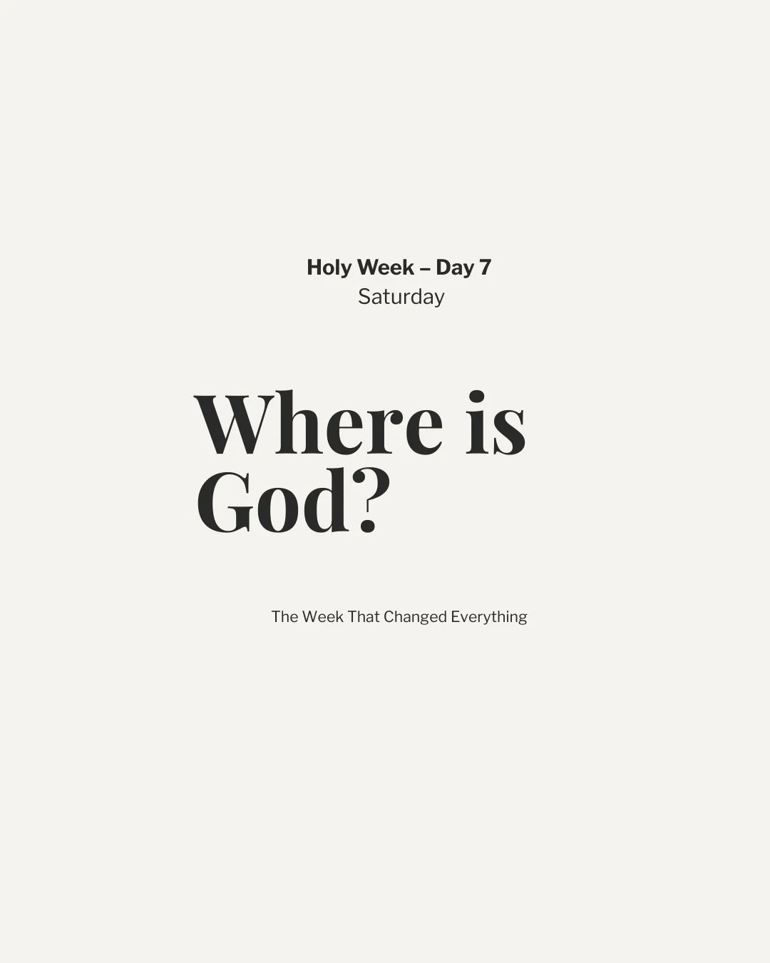 “Where Is God?”