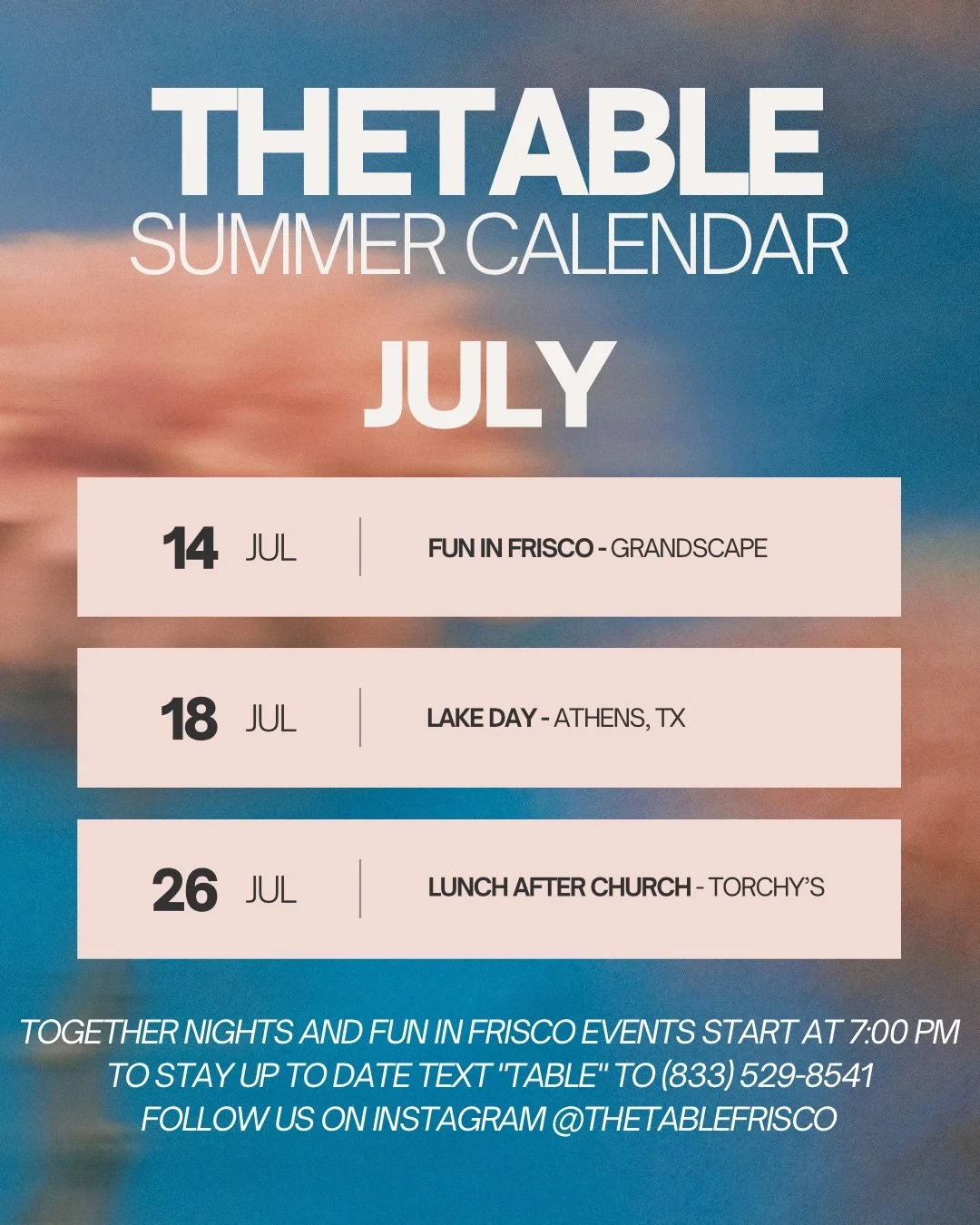 The Table Lake Day