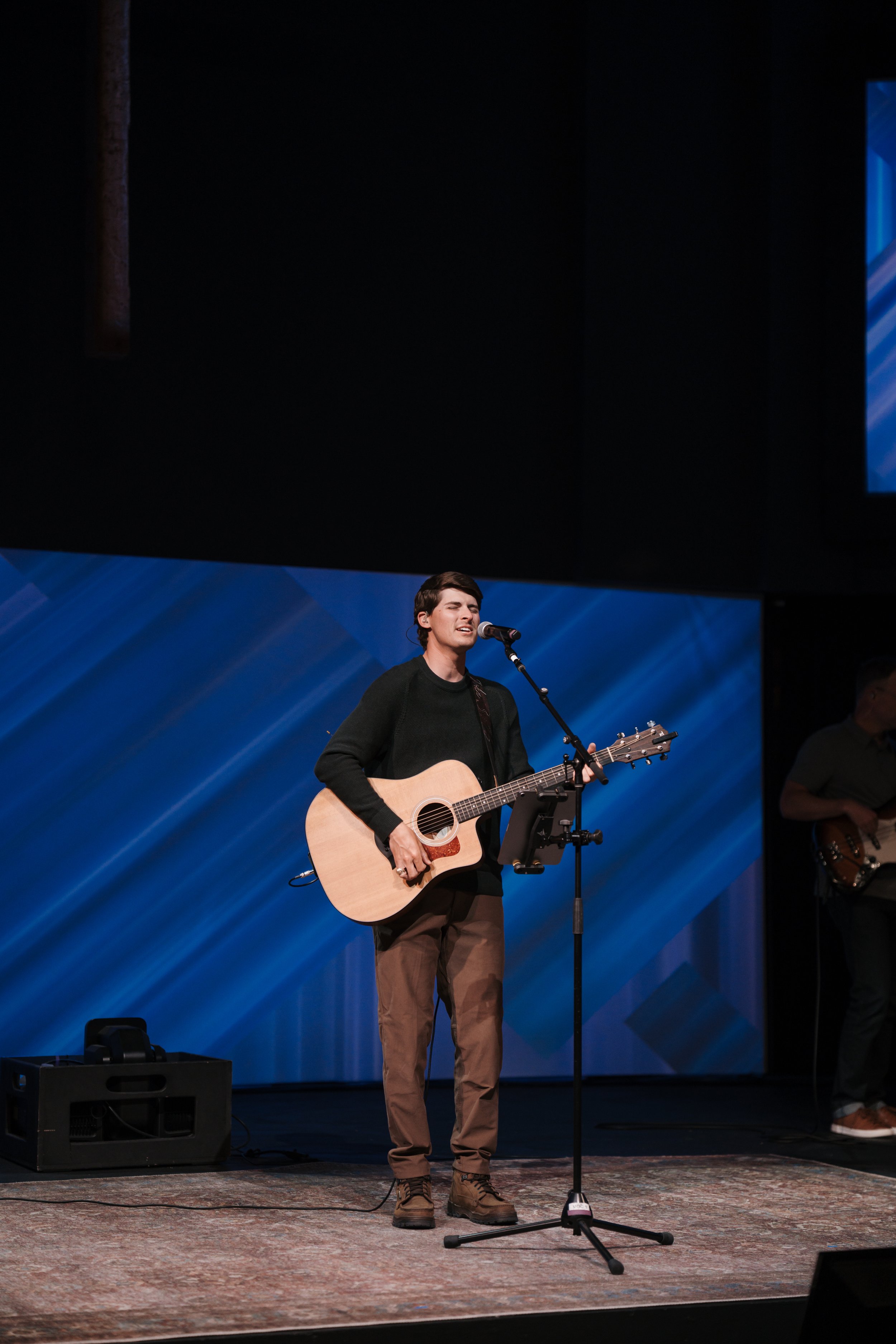 Leading worship at Onward Community Church in Frisco
