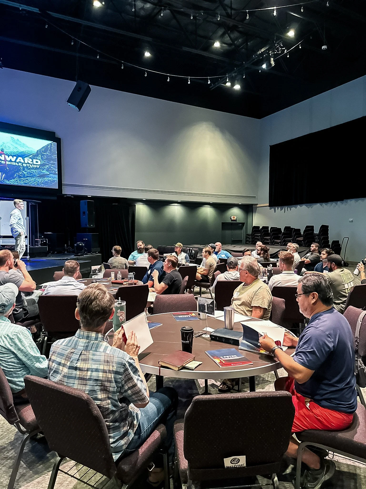 Men at bible study in Frisco at onward community church