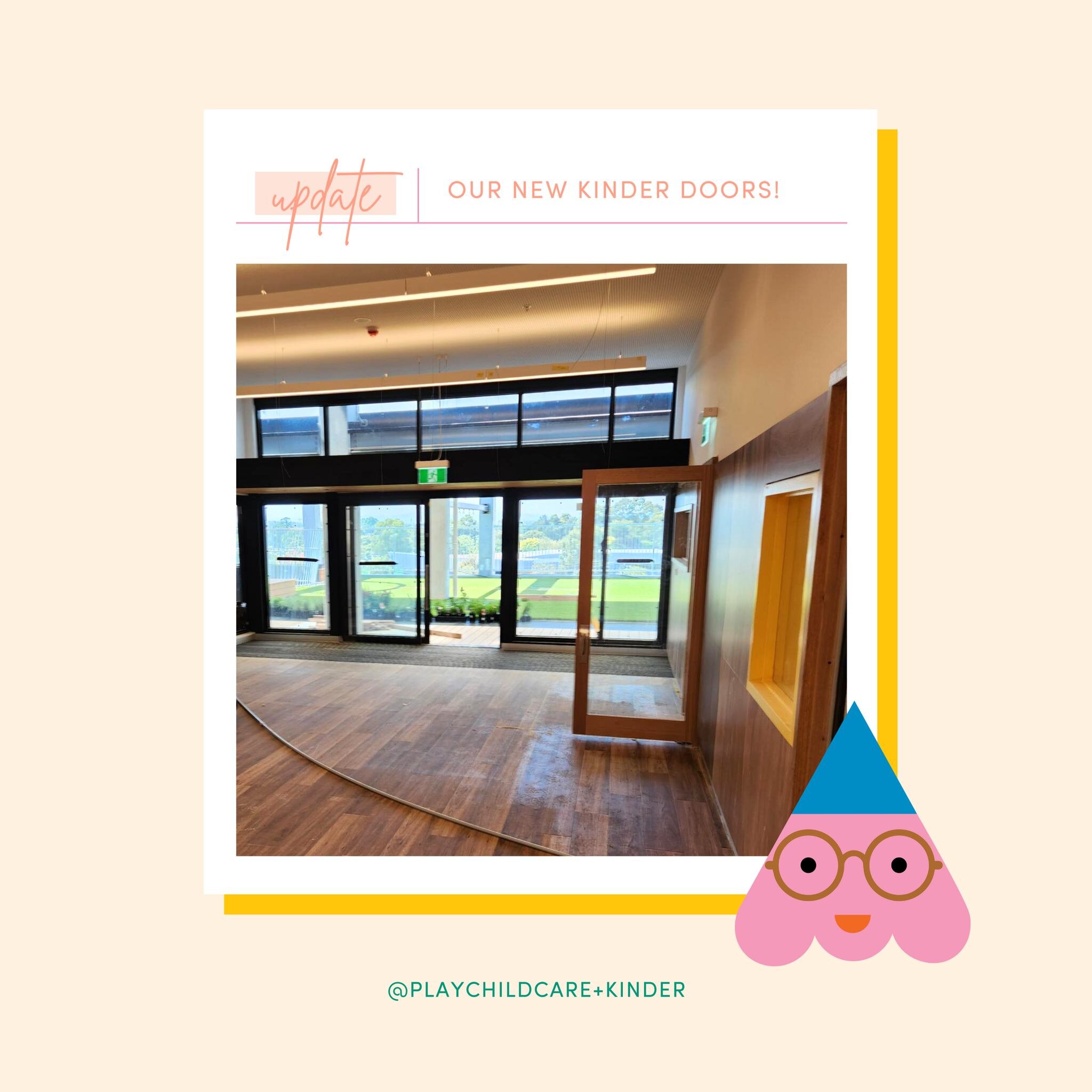 The light in our Kinder rooms is unbelievable, thanks to these beautiful full-height doors and windows! 😍

We can&rsquo;t wait to share these spaces with you in only a few short weeks. If you want to be one of the first families through our centre, 
