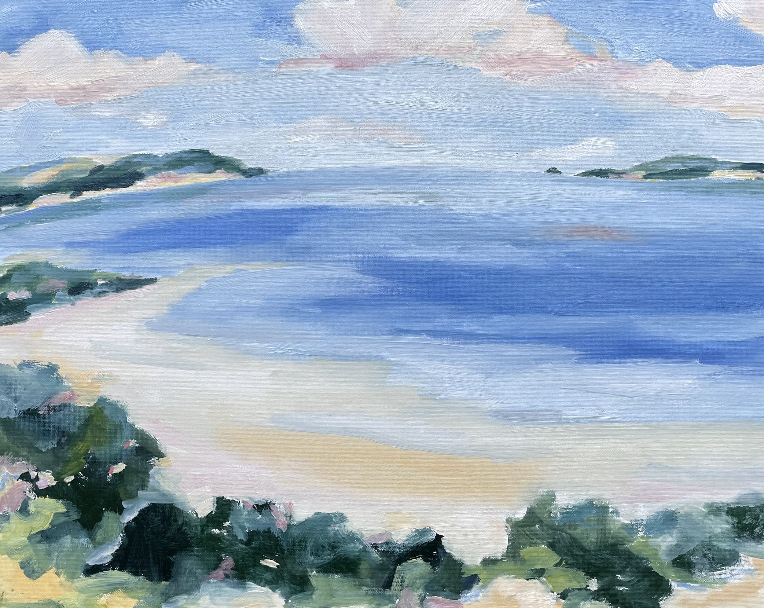 Camel Estuary.
Oil on board,
16x20inch