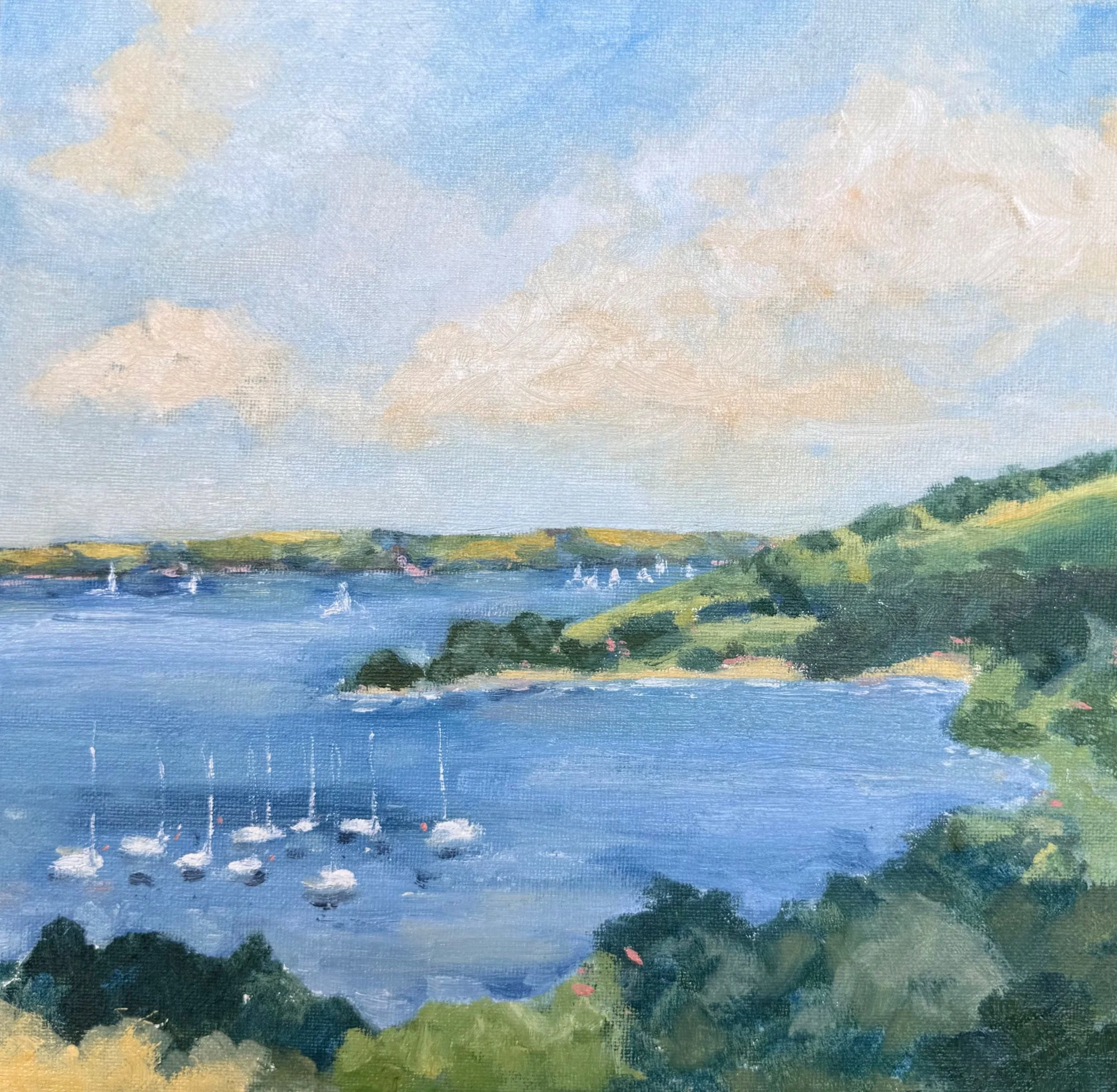 Off to Mylor.
Oil on board,
10x10inch.