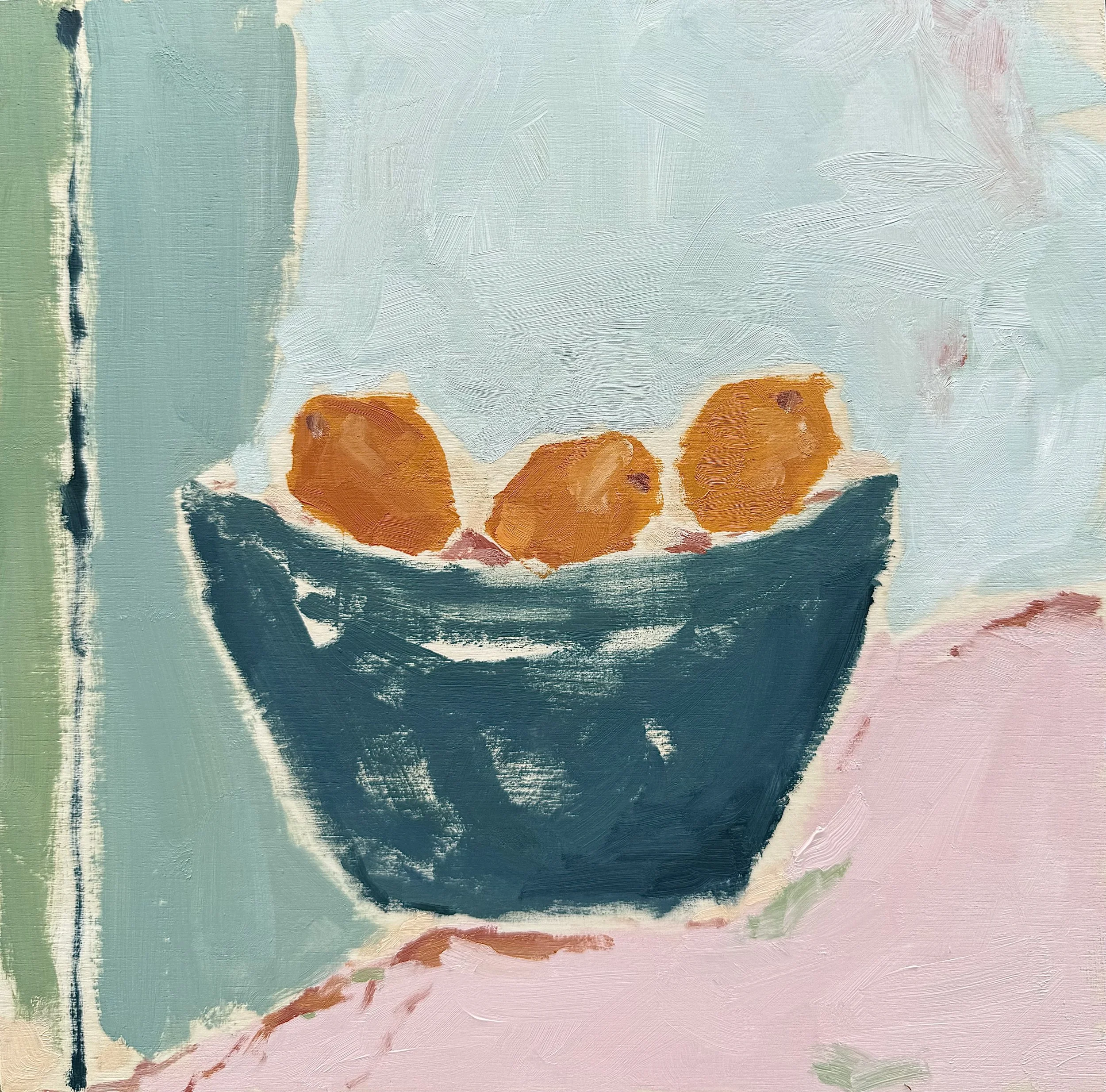 Bowl of Apricots.
Oil on panel,
10 x 10 inch.
Available.