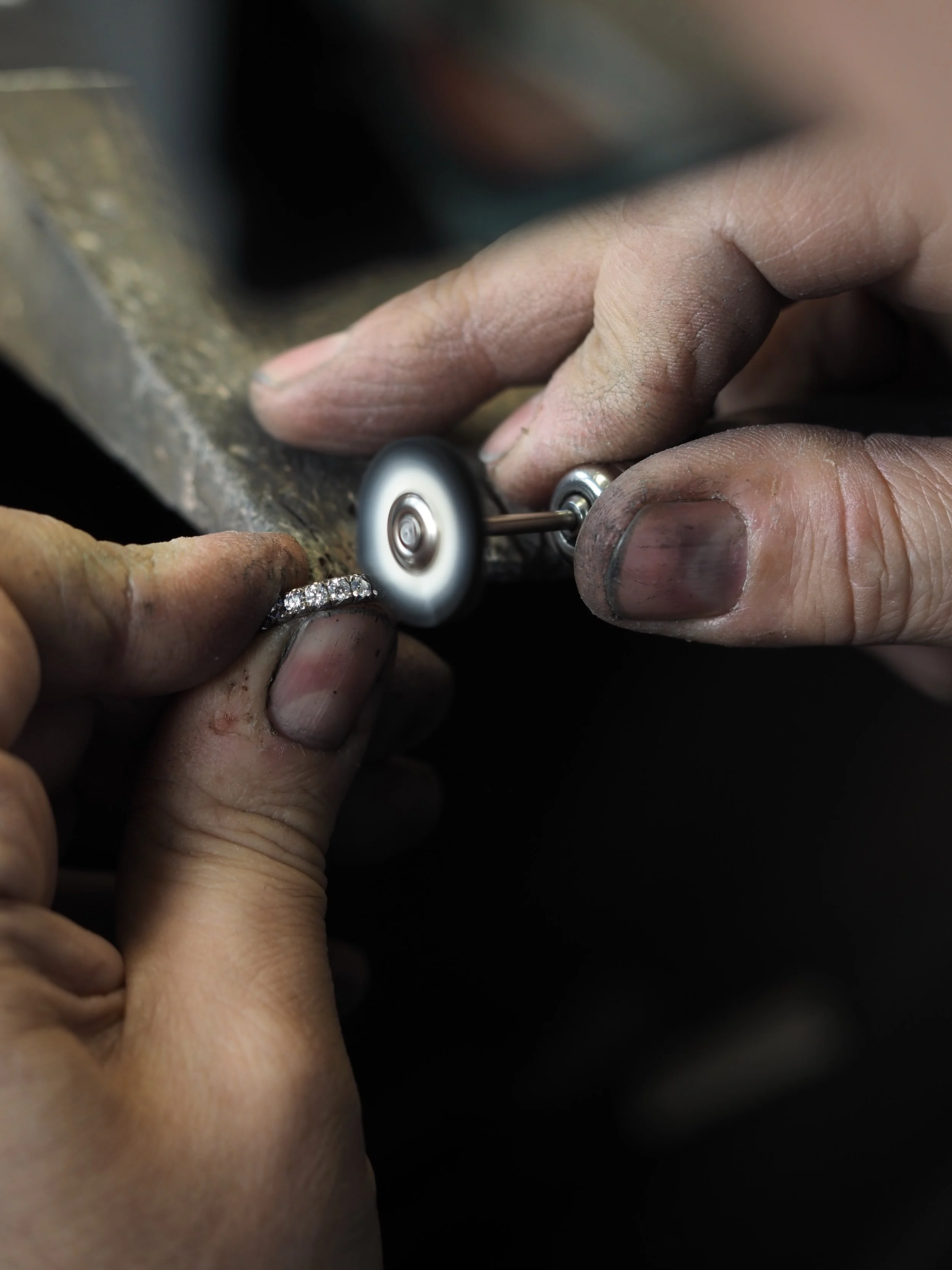 The final polish before it leaves our atelier and becomes part of someone&rsquo;s story.