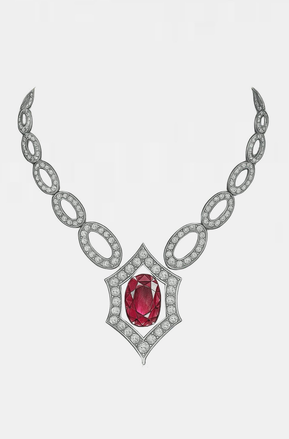 ruby and diamond necklace design
