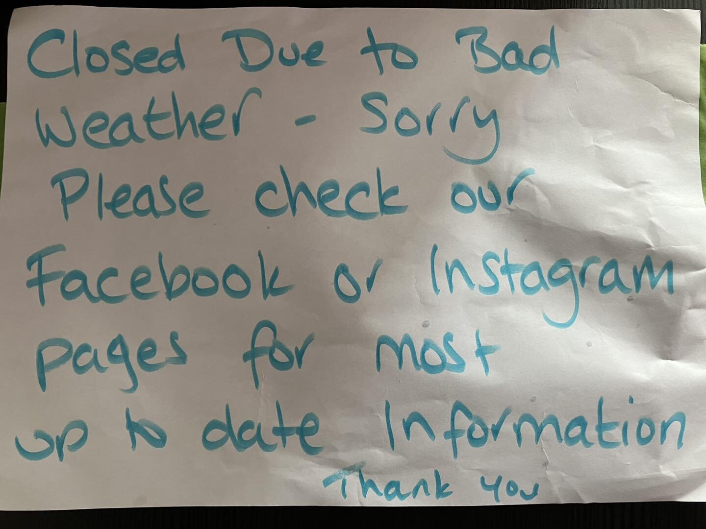 Definitely not the notice I wanted to be putting up at the end of March!!
But - someone has obviously forgotten to tell the weather it&rsquo;s meant to be Spring now 😒 😡
We fully intend to be open normal hours all over the Bank Holiday weekend and 