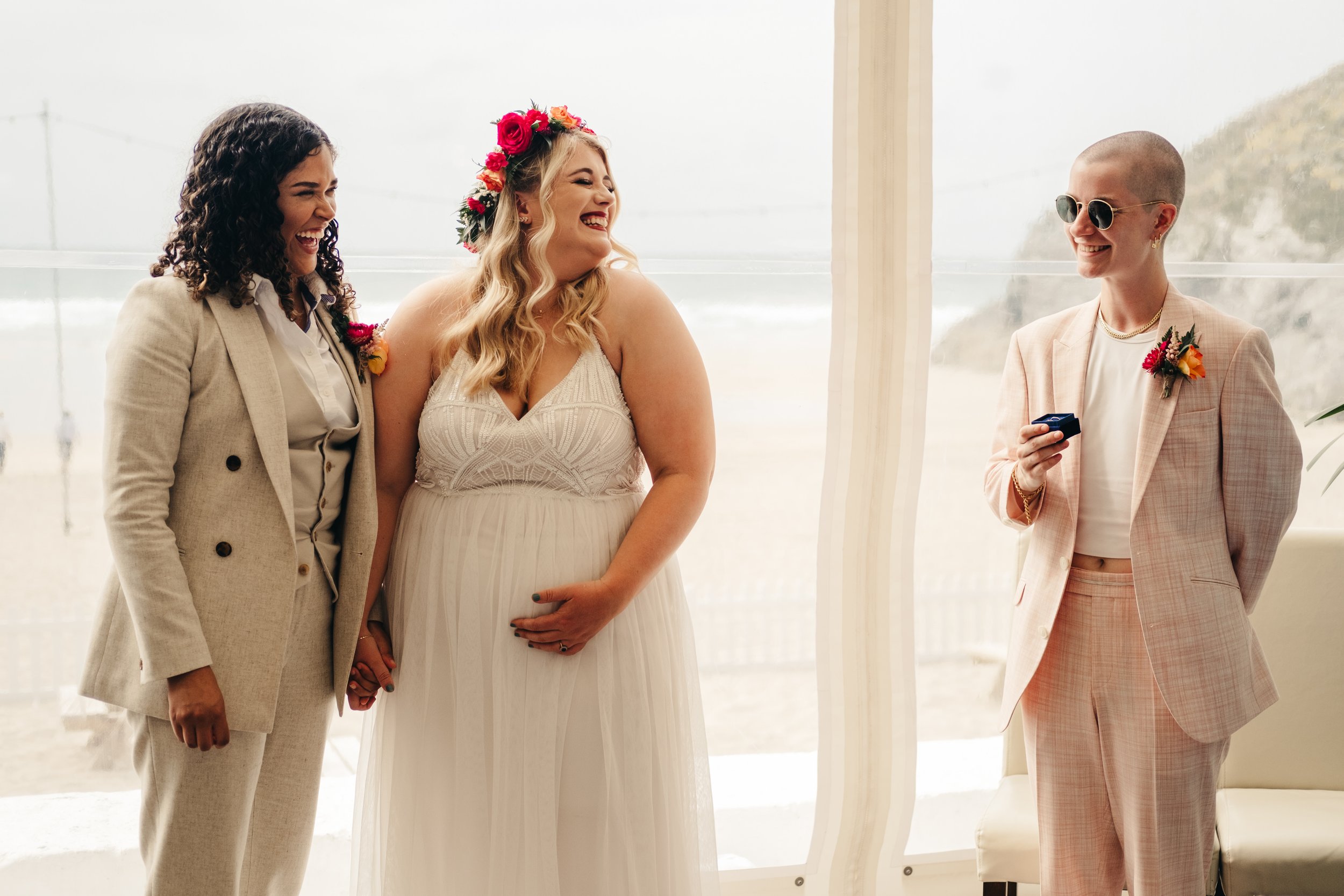 Lusty Glaze Beach wedding, Newquay Cornwall