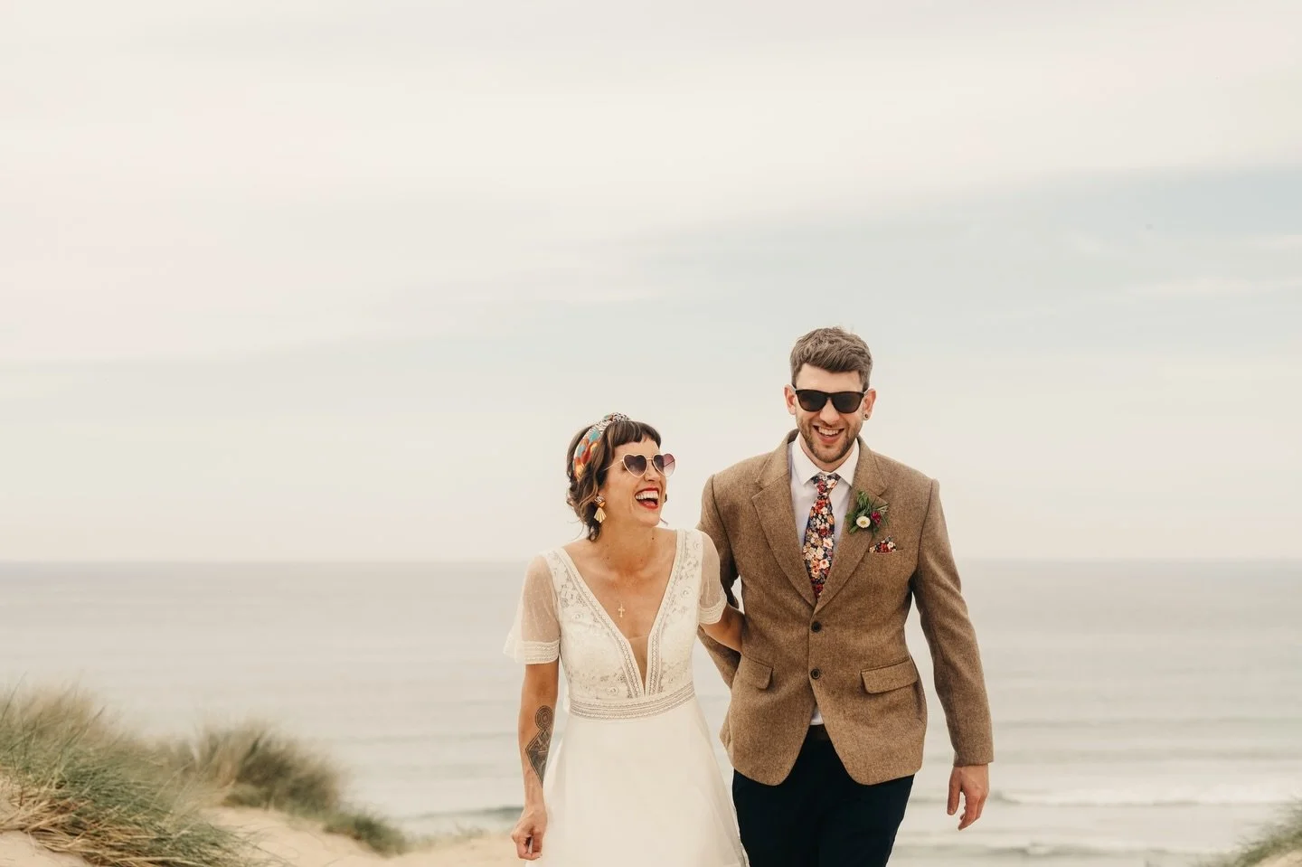 CORNWALL BEACH WEDDING

I Will always love these images of @chloelyme &amp; Paul&rsquo;s day of celebrations.
Official ceremony at Truro, followed by pasties &amp; champagne at the beach, followed by a feast &amp; lots of singing &amp; entertainment 