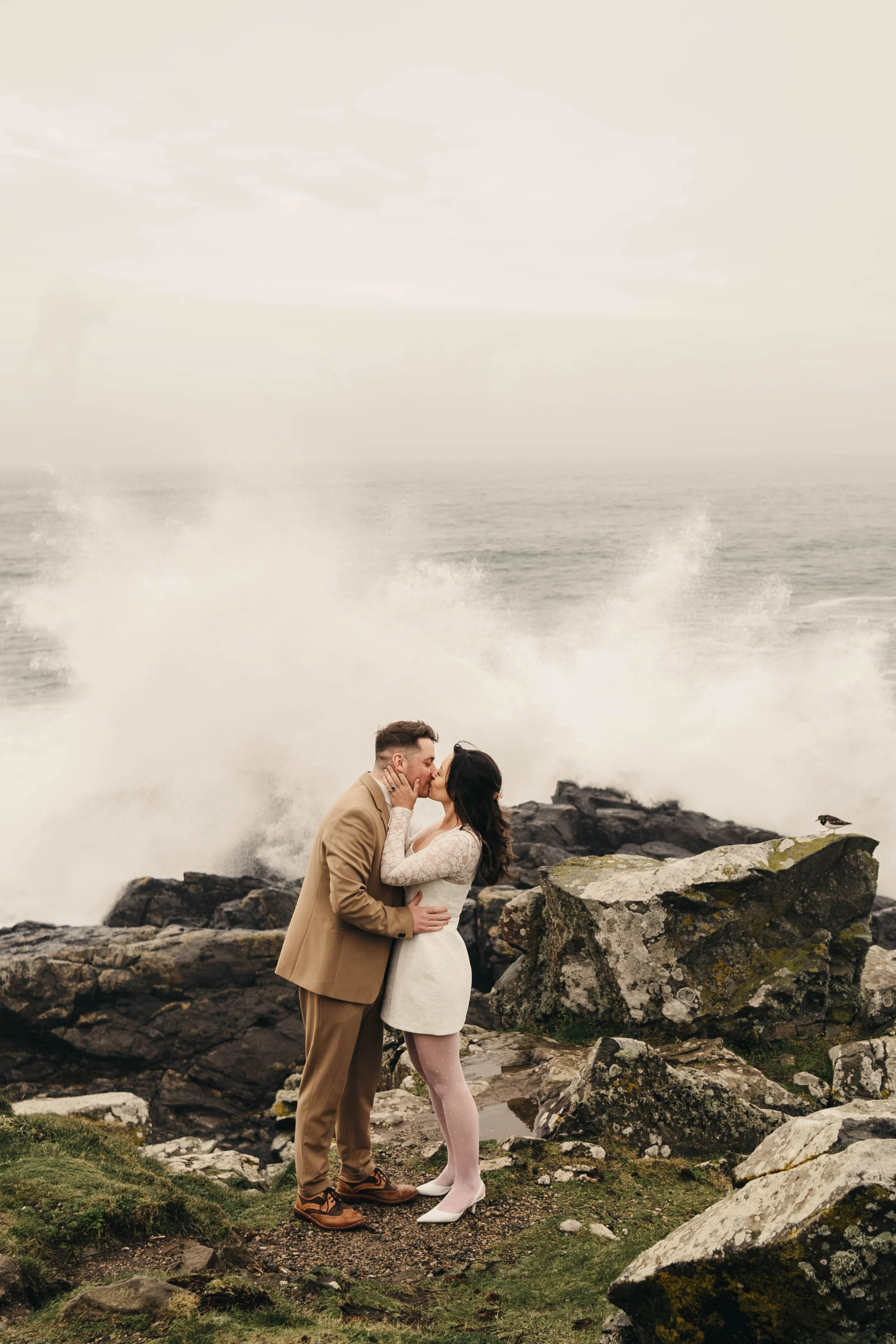St Ives elopement, cliff top wedding, Cornwall
