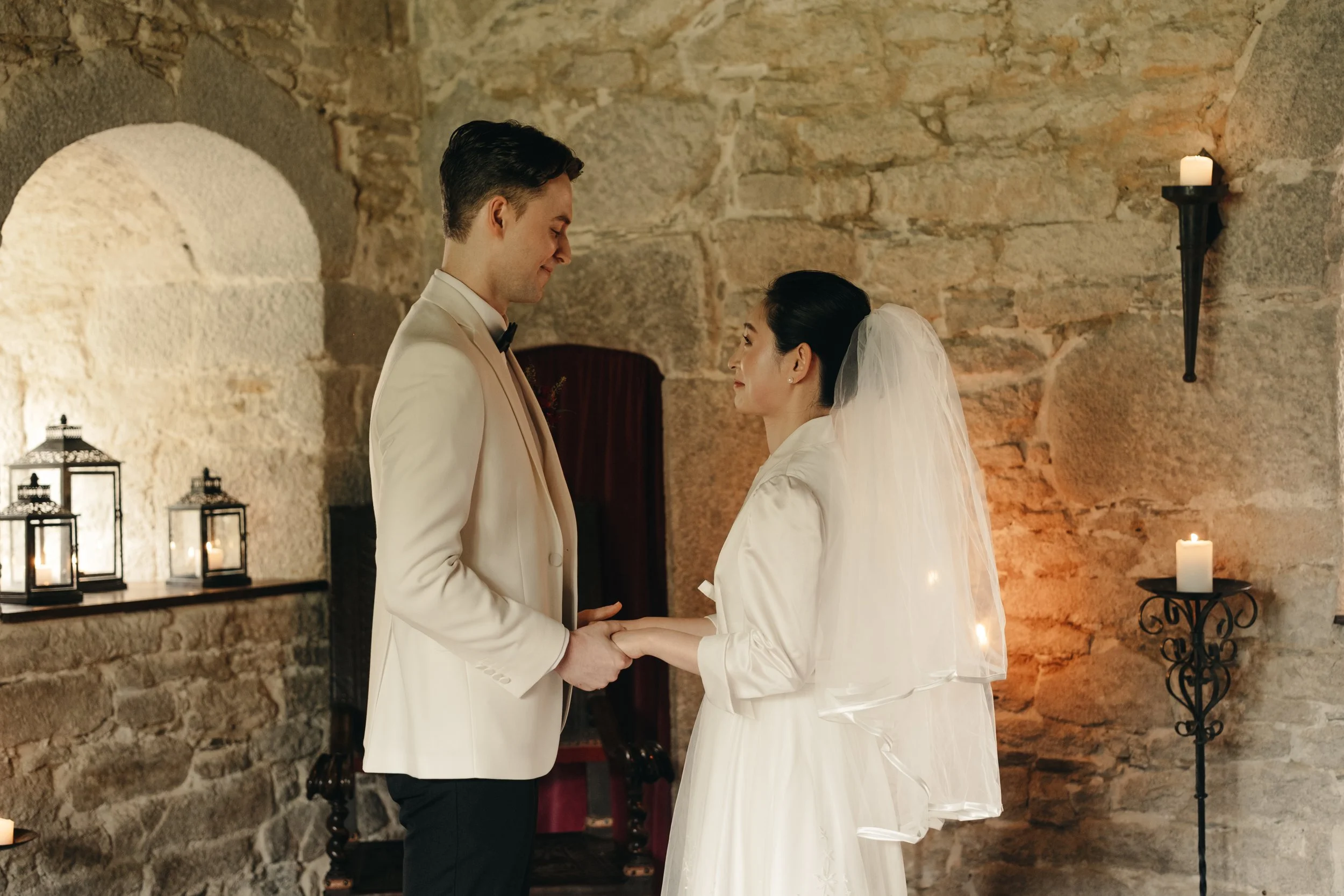 Castle elopement, Cornwall wedding venue