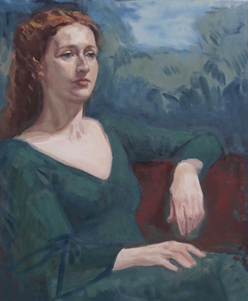 'Rea' (Unfinished), oil on canvas, 2022