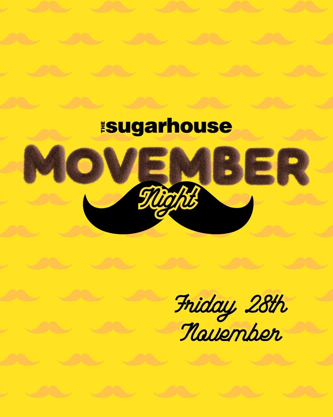 🥸 MOVEMBER NIGHT at SUGARHOUSE 💙🎉

Moustaches at the ready &mdash; it&rsquo;s time to party for a cause!

Join us for Movember Night at Sugarhouse, where we&rsquo;re celebrating good vibes, great tunes, and even greater causes. Whether you&rsquo;r