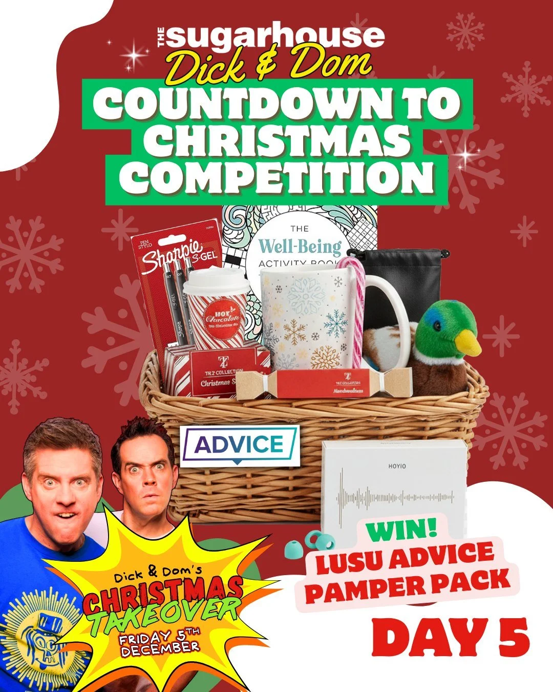 To celebrate our epic Dick &amp; Dom Christmas Takeover on Friday December 5th, we&rsquo;re dropping a new prize every single day until the big night! Here&rsquo;s Day FIVE 👀✨ 
 
Tickets are available now to the Dick &amp; Dom Christmas Takeover @ S