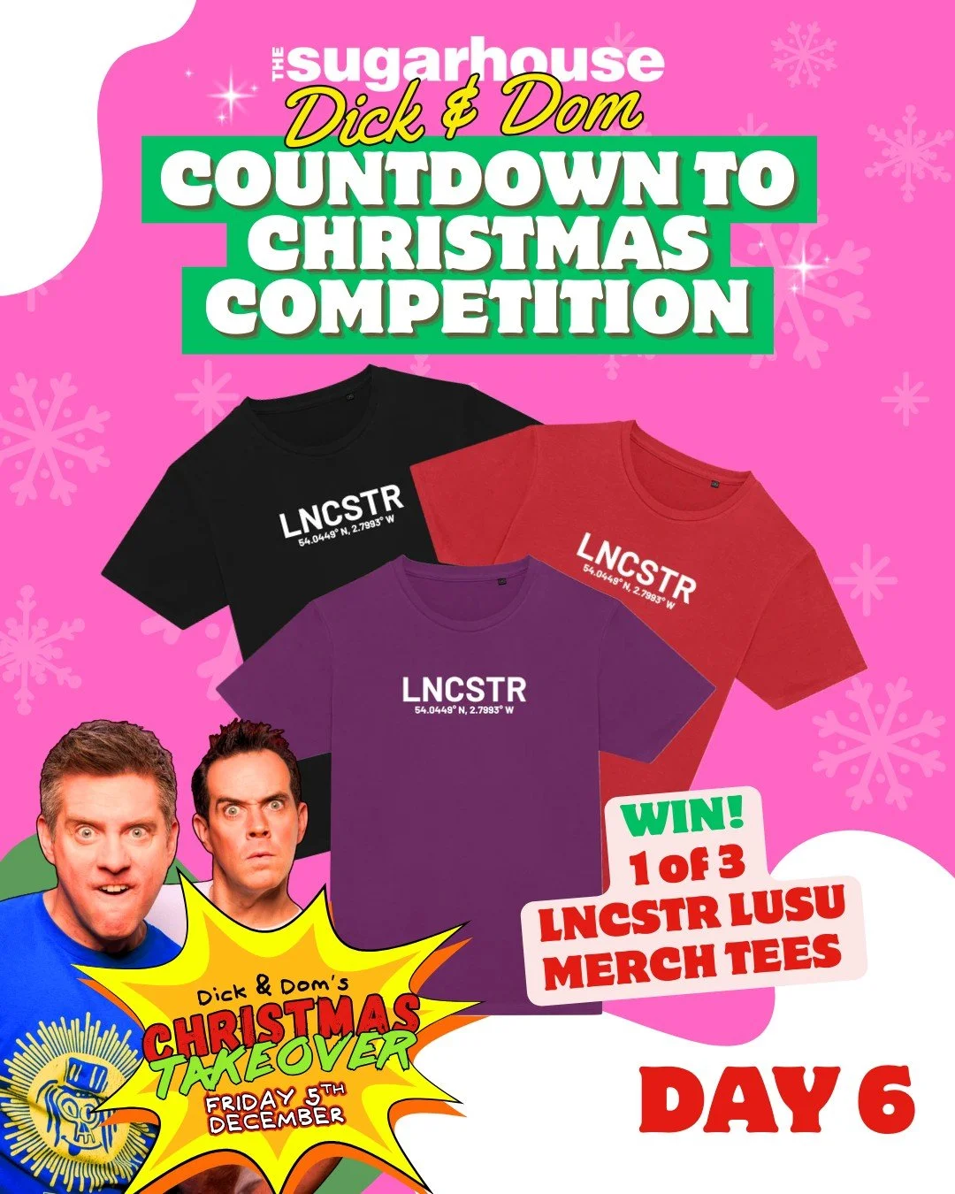 We&rsquo;re already HALFAY THROUGH our giveaway for the Dick &amp; Dom Christmas Takeover on Friday December 5th, and we still have a few more prizes for you to win! 👀✨ 

 

Tickets are available now to the Dick &amp; Dom Christmas Takeover @ Sugarh