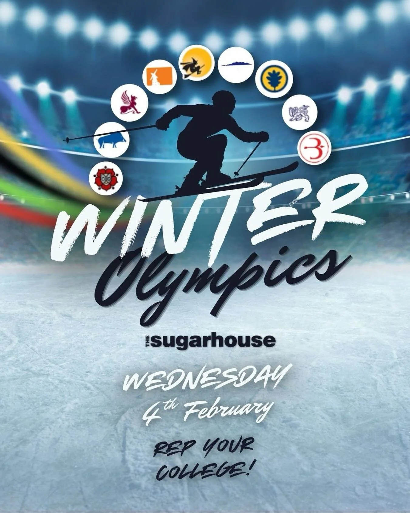 ❄️🏅 THE WINTER OLYMPICS: REP YOUR COLLEGE at SUGARHOUSE 🏆🔥

It&rsquo;s time to choose your team.

This winter, Sugarhouse is hosting the Winter Olympics &mdash; College Edition, where it&rsquo;s all about pride, colours, and repping your home on c