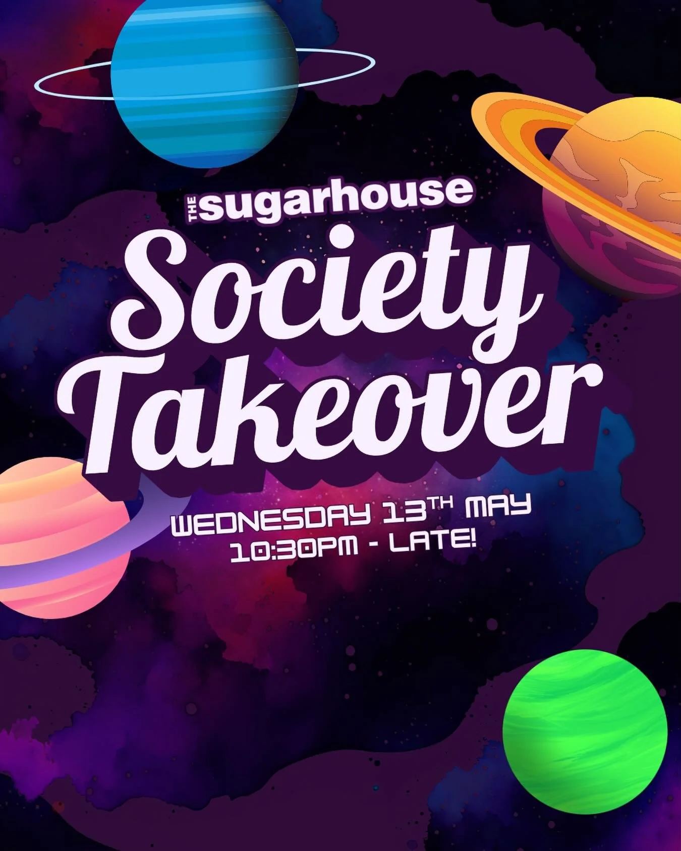 Gather your mates and have a Wednesday night that&rsquo;s out of this world! 👽🛸

Get your tickets for Society Takeover on Fixr now for only a fiver! 🔥