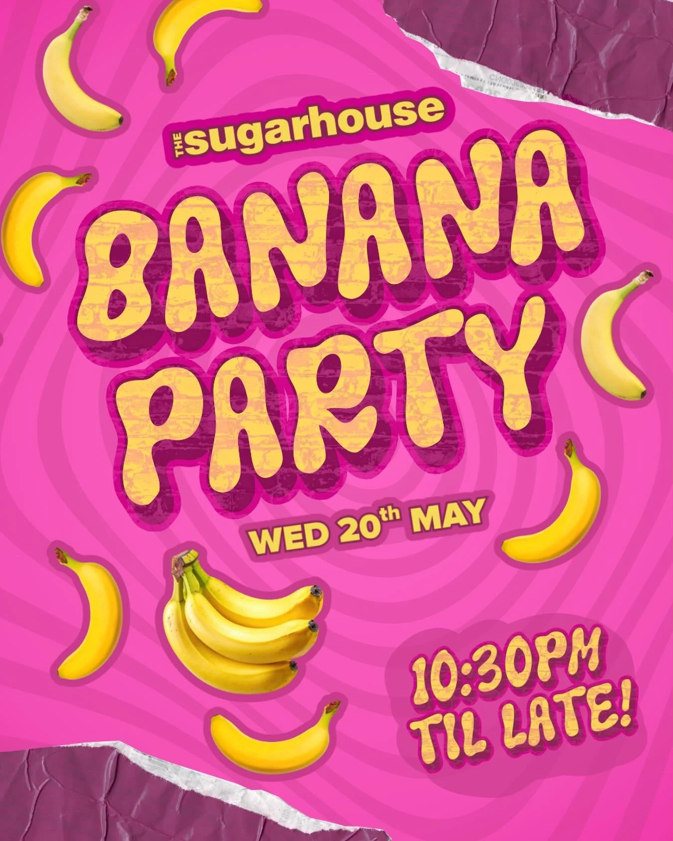 🍌 Go bananas this Wednesday at Sugar 🍌

Doors open 10:30pm &lsquo;til LATE!

🚌 Sugarbus: 2:10am &amp; 3:10am

Get tickets now at the link in our bio! 🐭💗