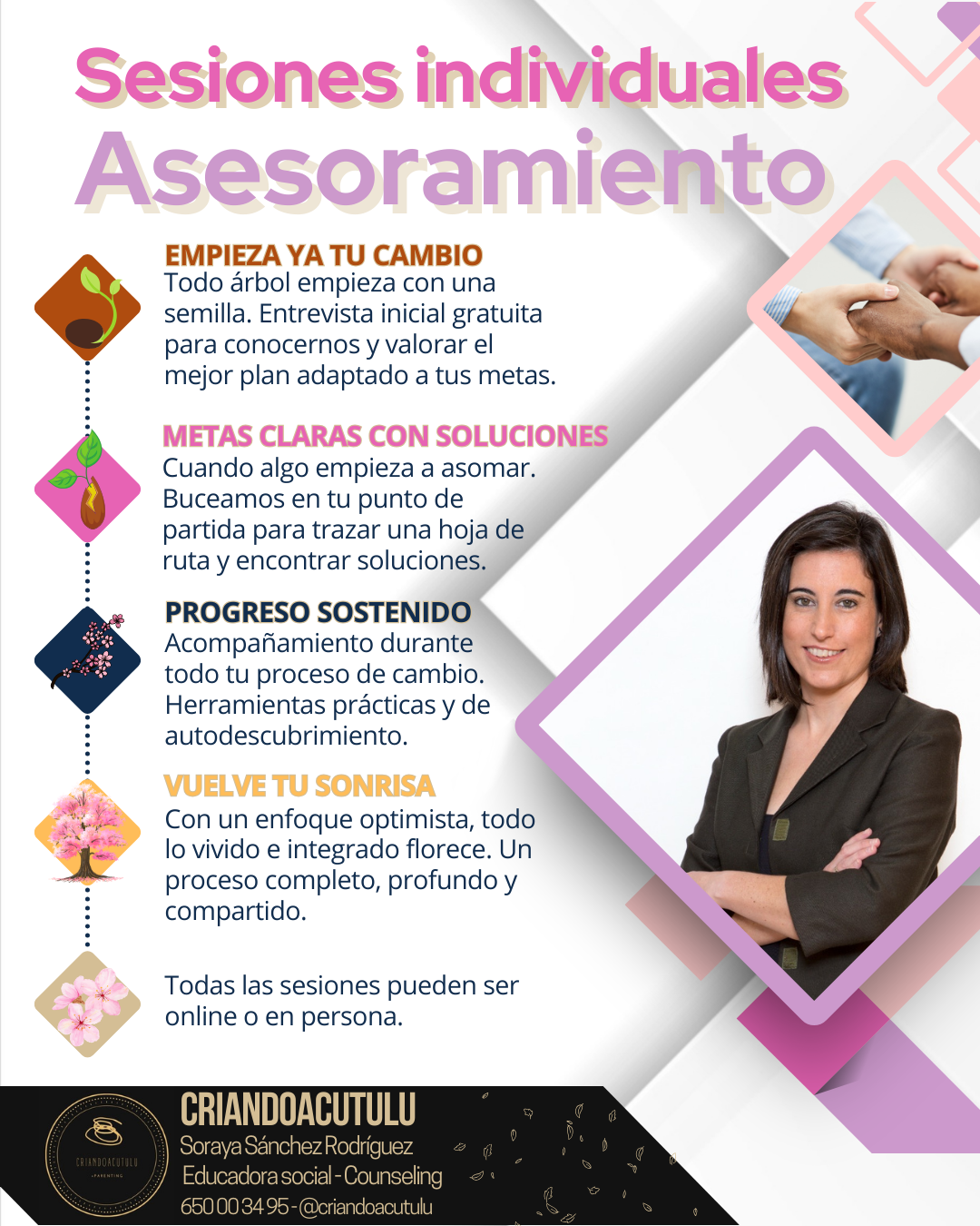 Sesiones de asesoramiento acompañamiento packs