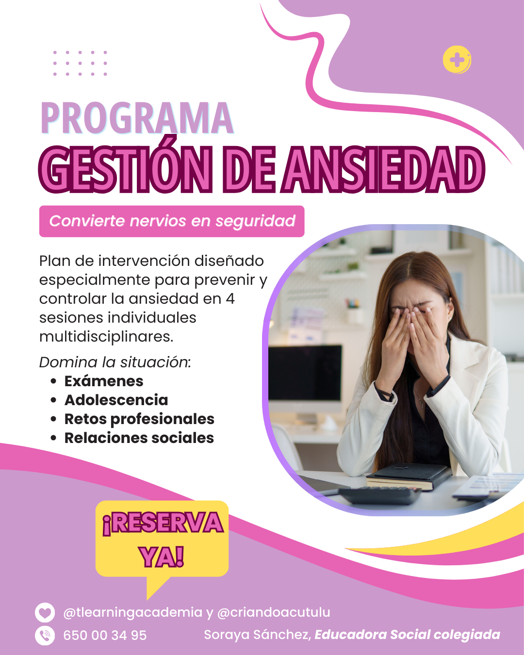 Programa gestión ansiedad adolescentes y exámenes
