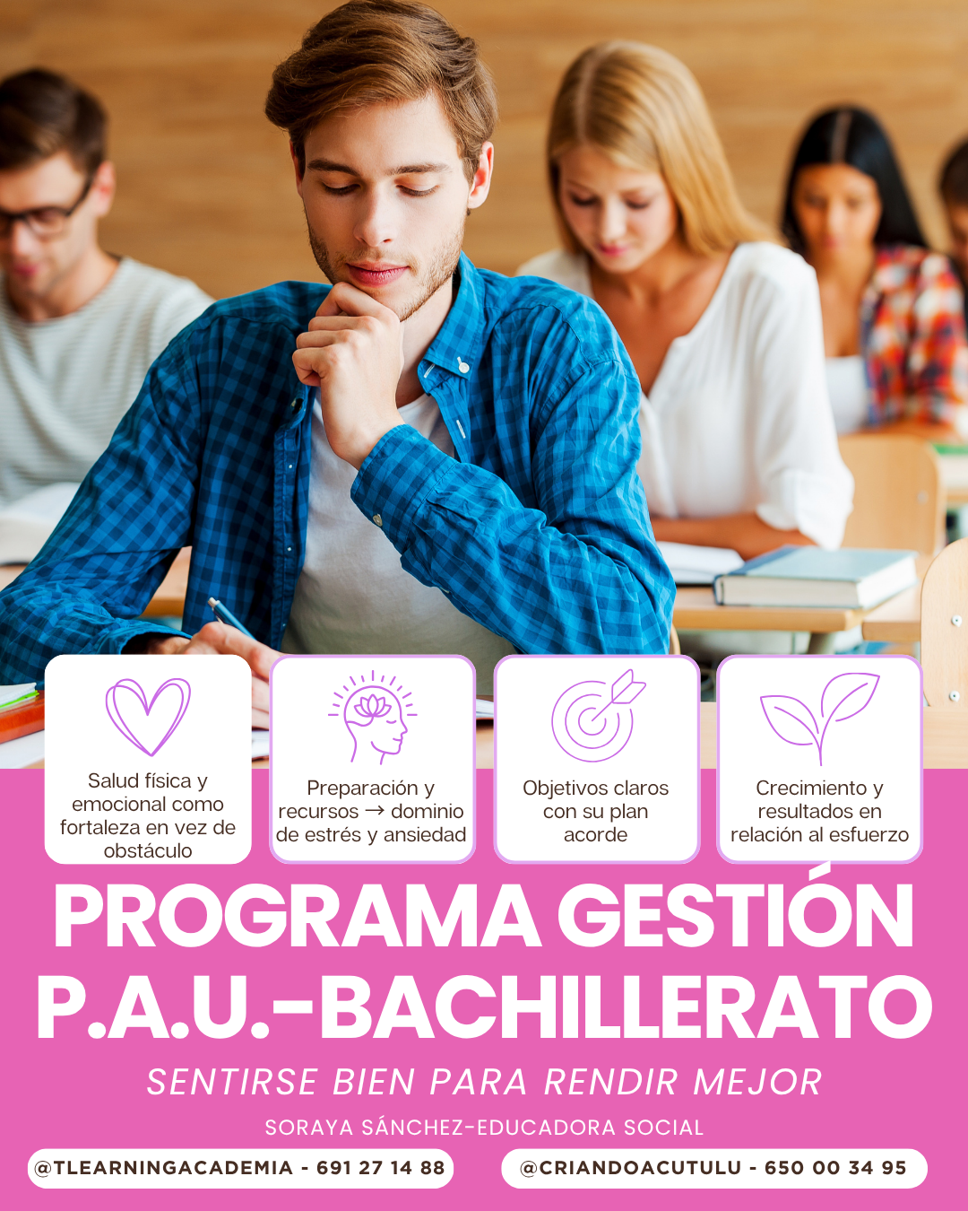 programa preparación emocional bachillerato y pau