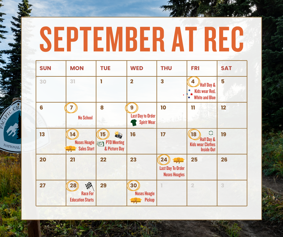 September Events Calendar