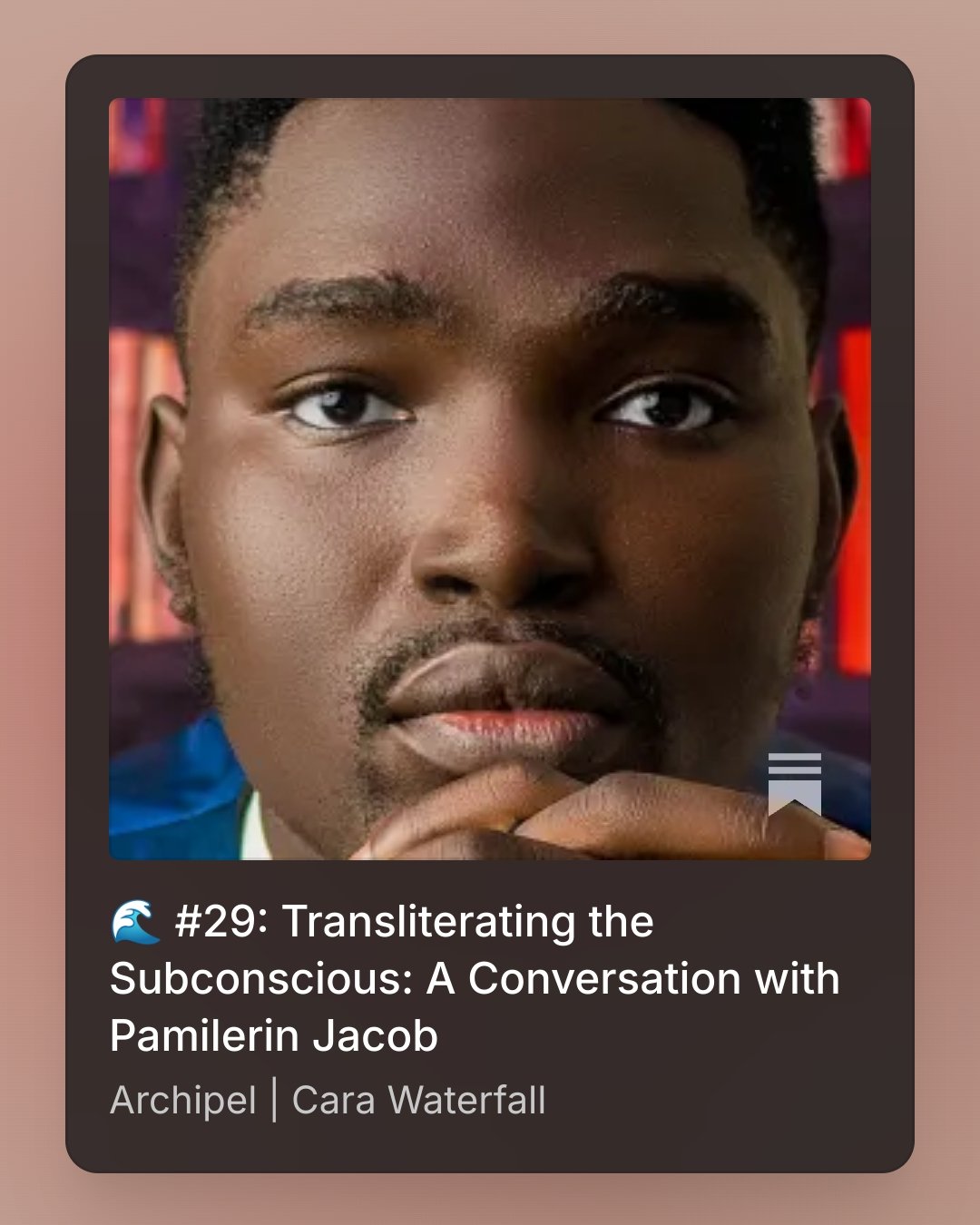 🌊 New in Currents | Archipel Feature on @pamilerinjacob 

How do you write what hasn&rsquo;t yet learned to speak? 🗣️

Nigerian poet &amp; editor Pamilerin Jacob* 🇳🇬 calls his work &ldquo;a transliteration of the subconscious&rdquo; &mdash; a way