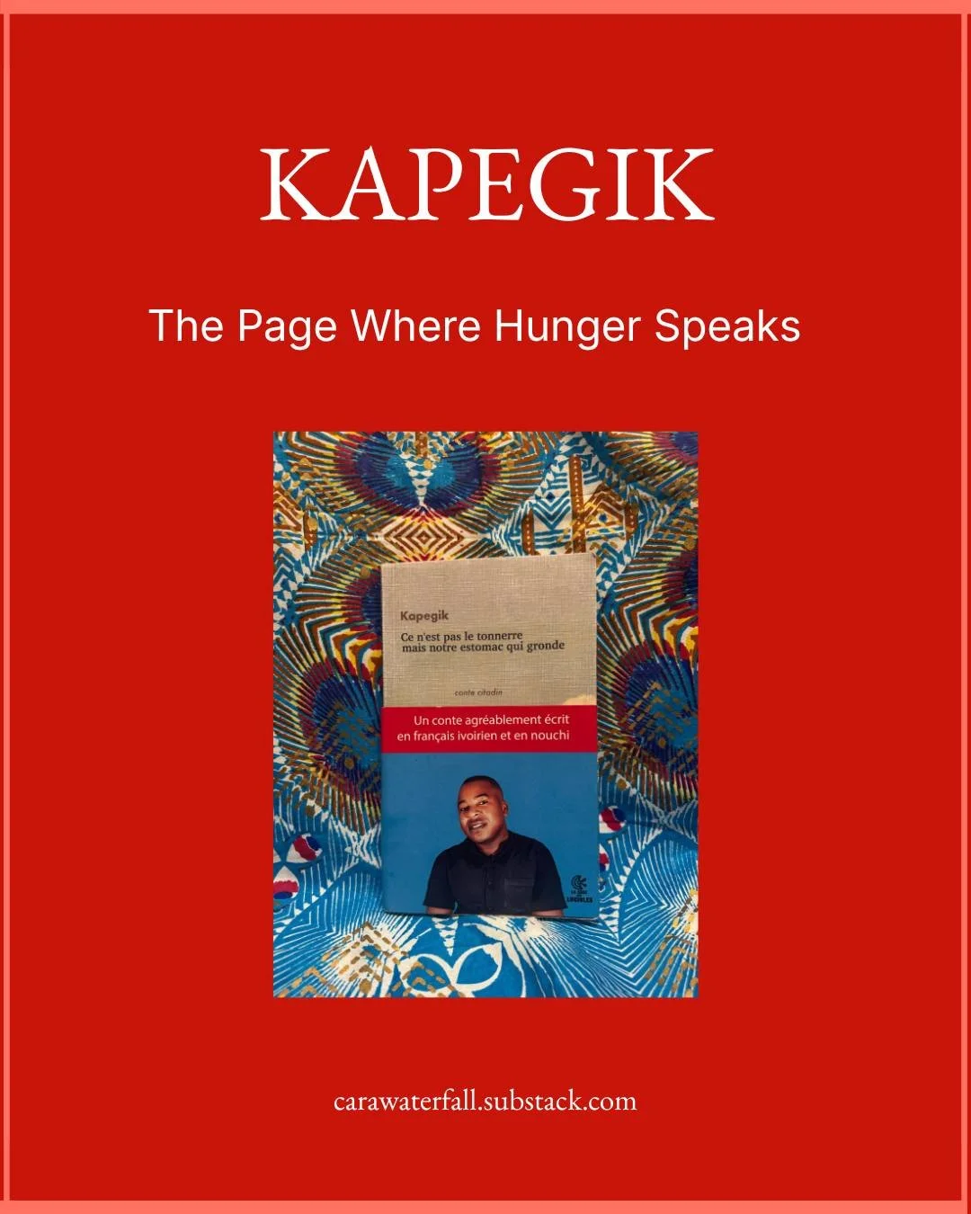 🍲🔥 Kapegik: When Nouchi Becomes Literature

If you want to understand what Nouchi can hold &mdash; start with @kapegik_officiel .

One of the rare writers publishing long-form work in Nouchi and French.

Tenderness, rage, irony, social critique &md