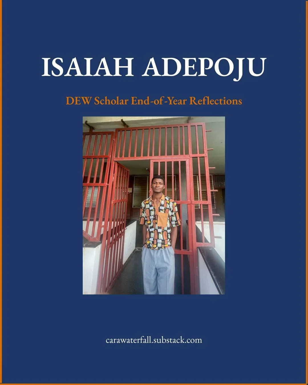 🌊 New on #Archipel: ✨

This mentorship reflection centers DEW Scholar @isaiah_adepoju_ on three ideas that guide my work with writers: craft, community, and visibility. 🎨🤝👁️

Isaiah reflects on teaching poetry, gaining distance from his own work,
