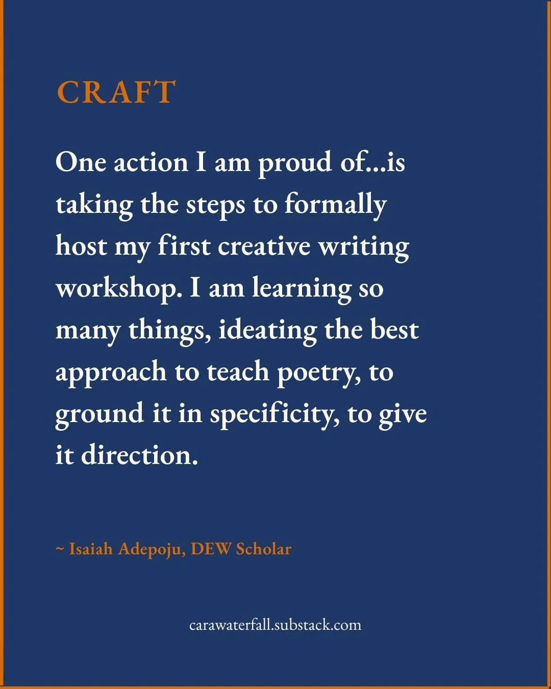 🌊 Craft is the work beneath the work. 🎨✨

Not the performance. 🎭

Not the announcement. 📢

The quiet decisions that turn feeling into form. 💭➡️📝

Read DEW Scholar @isaiah_adepoju_'s reflections on craft in Archipel's last post of the year. 📖

