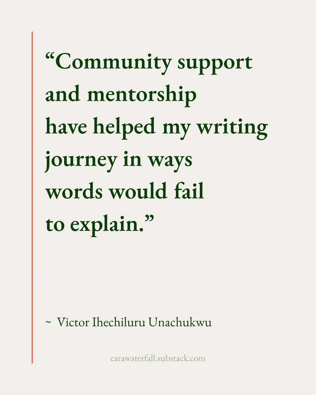 🌊 After a week of lineage, craft, and history &mdash; @v@vzachnation93  brings us back to community: 👥💚

"Community support and mentorship have helped my writing journey in ways words would fail to explain." 🙏🏾🤝🏾📚

Full #Archipel pr