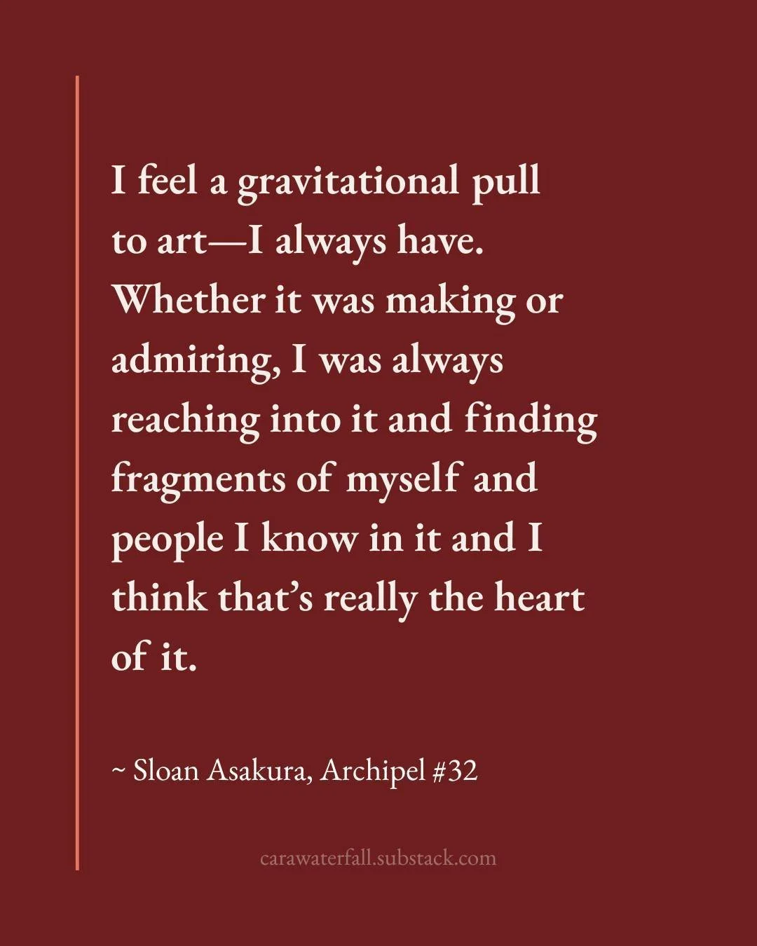 &ldquo;I feel a gravitational pull to art&mdash;&rdquo; 🧲✨

Archipel #32: @eating.shadows 

🔗 Link in bio

#writinglife #PoetryCommunity