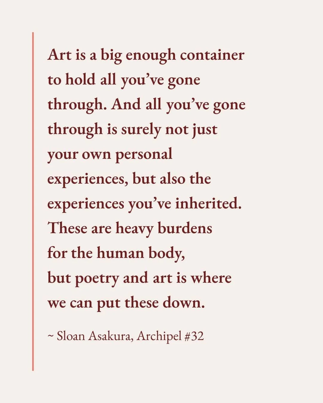Art is a big enough container 🫙🕊️
- @eating.shadows 

Archipel #32

🔗 Link in bio.

#ArtAndHealing #PoetryCommunity #Archipel