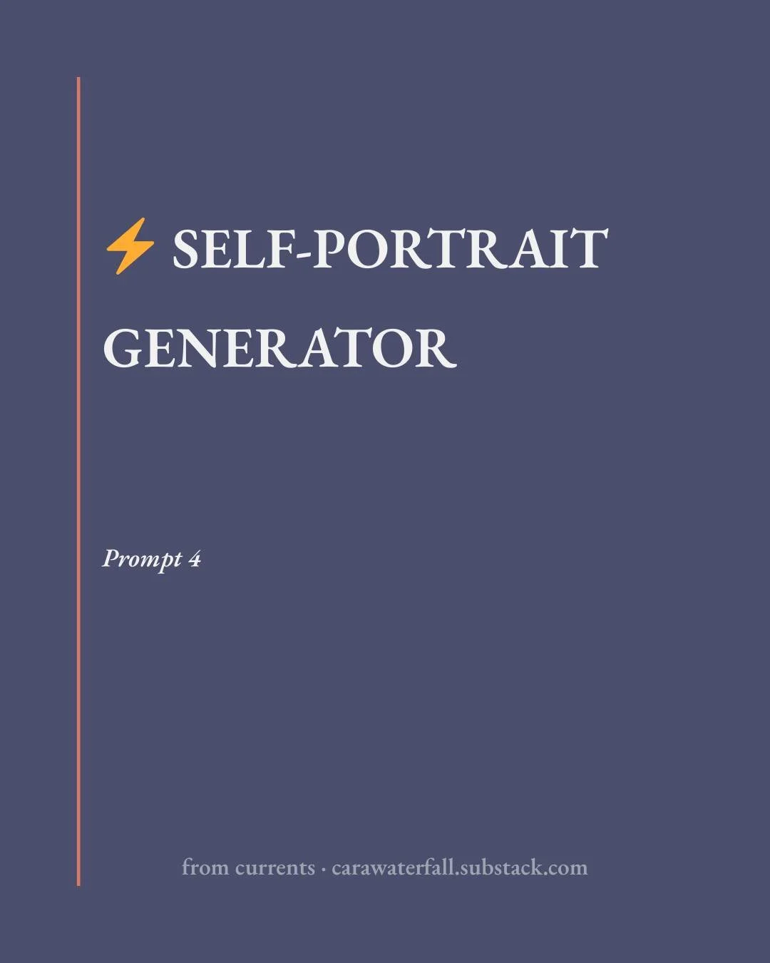 🌊 CURRENTS

⚡ ARCHIPEL PROMPT #4
Self-Portrait Generator

You are not describing yourself.
You are an object caught in weather.

Lagoon wind.
Diesel heat rising from bridges named after presidents.
Humidity bending the air.

Everything moves.

This 