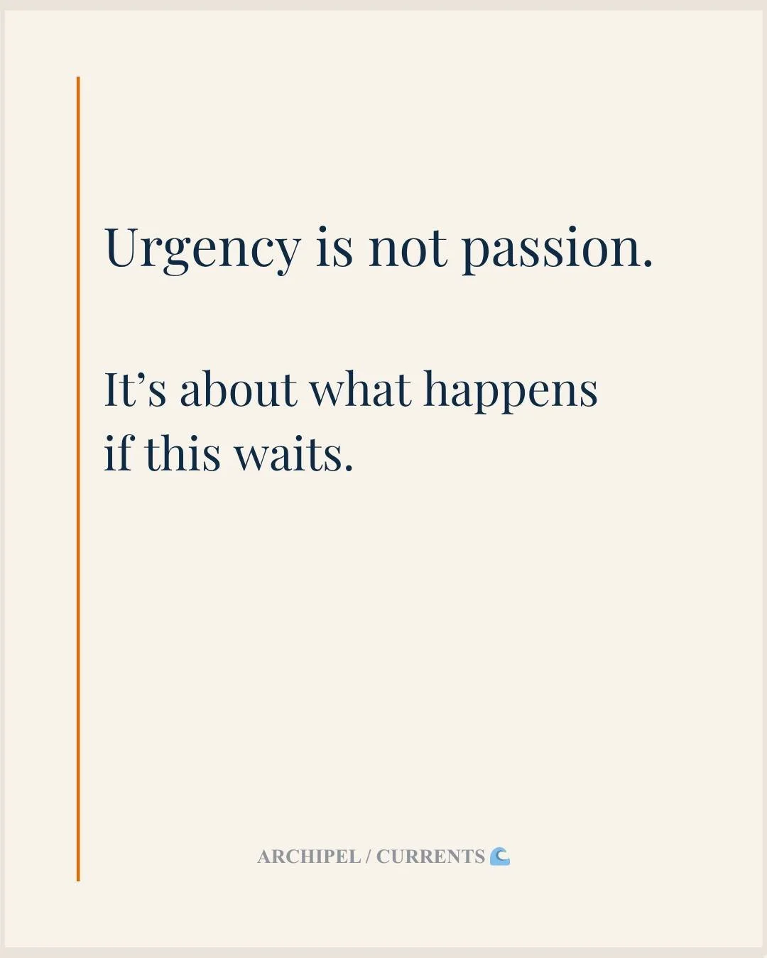 🌊 Most applications don&rsquo;t fail because the work is weak.

They fail because urgency gets confused with feeling.

You can care deeply about something and still not show why it needs to happen now.

Juries aren&rsquo;t reading for passion.
They&