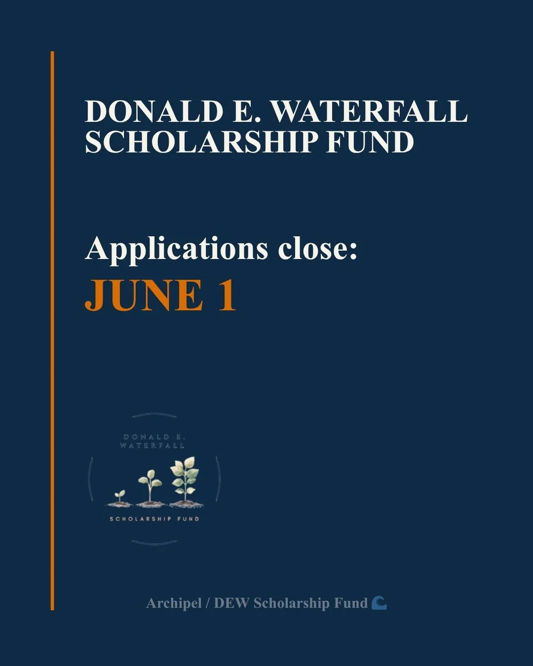 📣 Last call.

Applications for the Donald E. Waterfall Scholarship Fund close tomorrow. 

Funding. Mentorship. Community.

Link in bio. 

#Archipel #ArtsFunding #Poetrycommunity
#Mentorship
