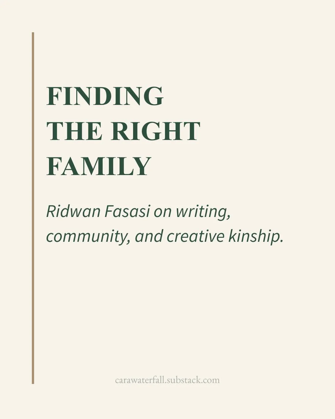 🌊🦢 Finding the Right Family 
"As a writer, you cover much distance if you have a creative family that supports you despite all odds."
One of my favourite insights from my conversation with @ibnyushau44 was his reflection on literary commu