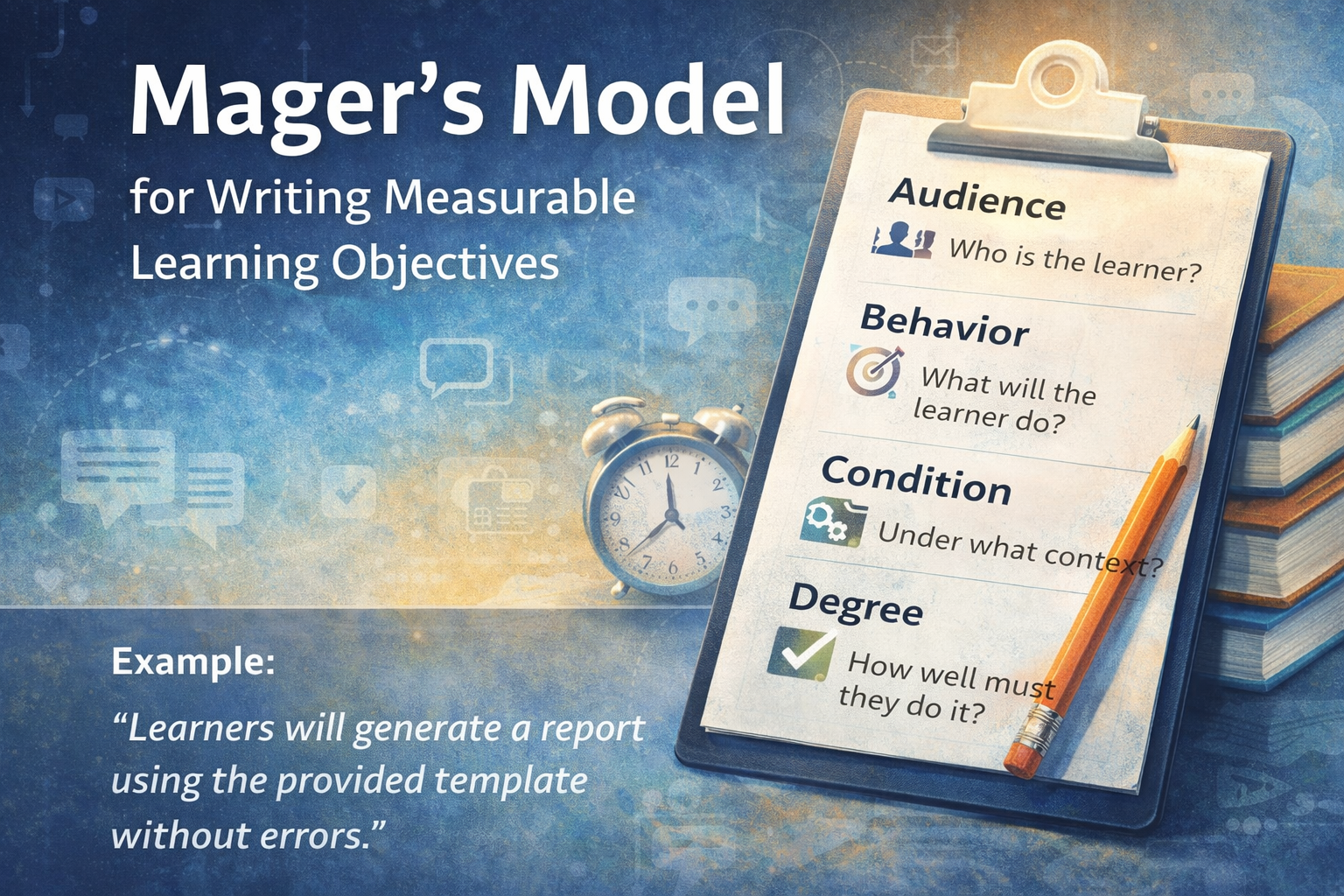 Mager’s Model for Writing Measurable Learning Objectives