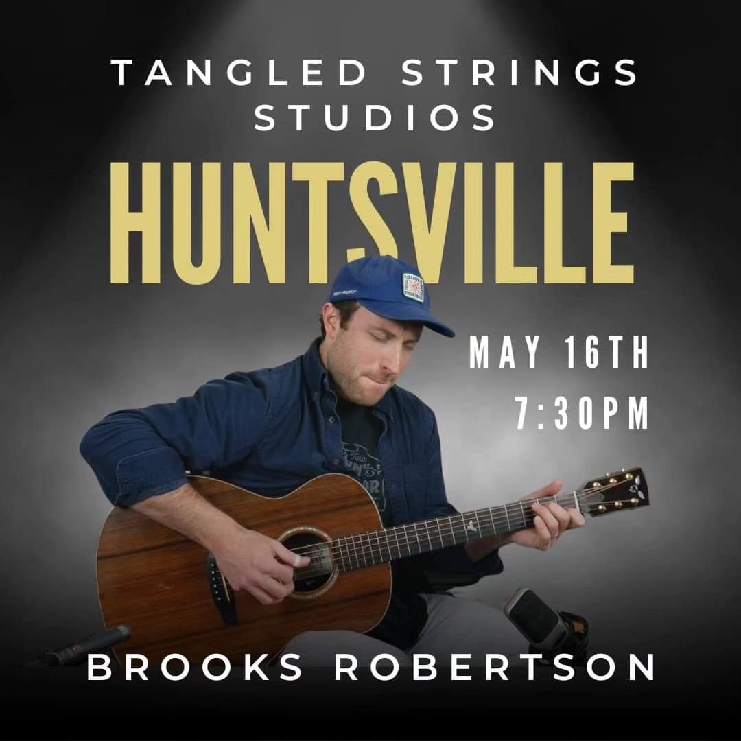 Excited to be picking a few tunes with @brooksrobertsonmusic on May 16th! Tickets available at tangledstringstudios.com!!

#huntsvillealabama #fingerstyleguitar #acousticguitar #livemusic #concert #alabama #lowemillarts @lowemillarts