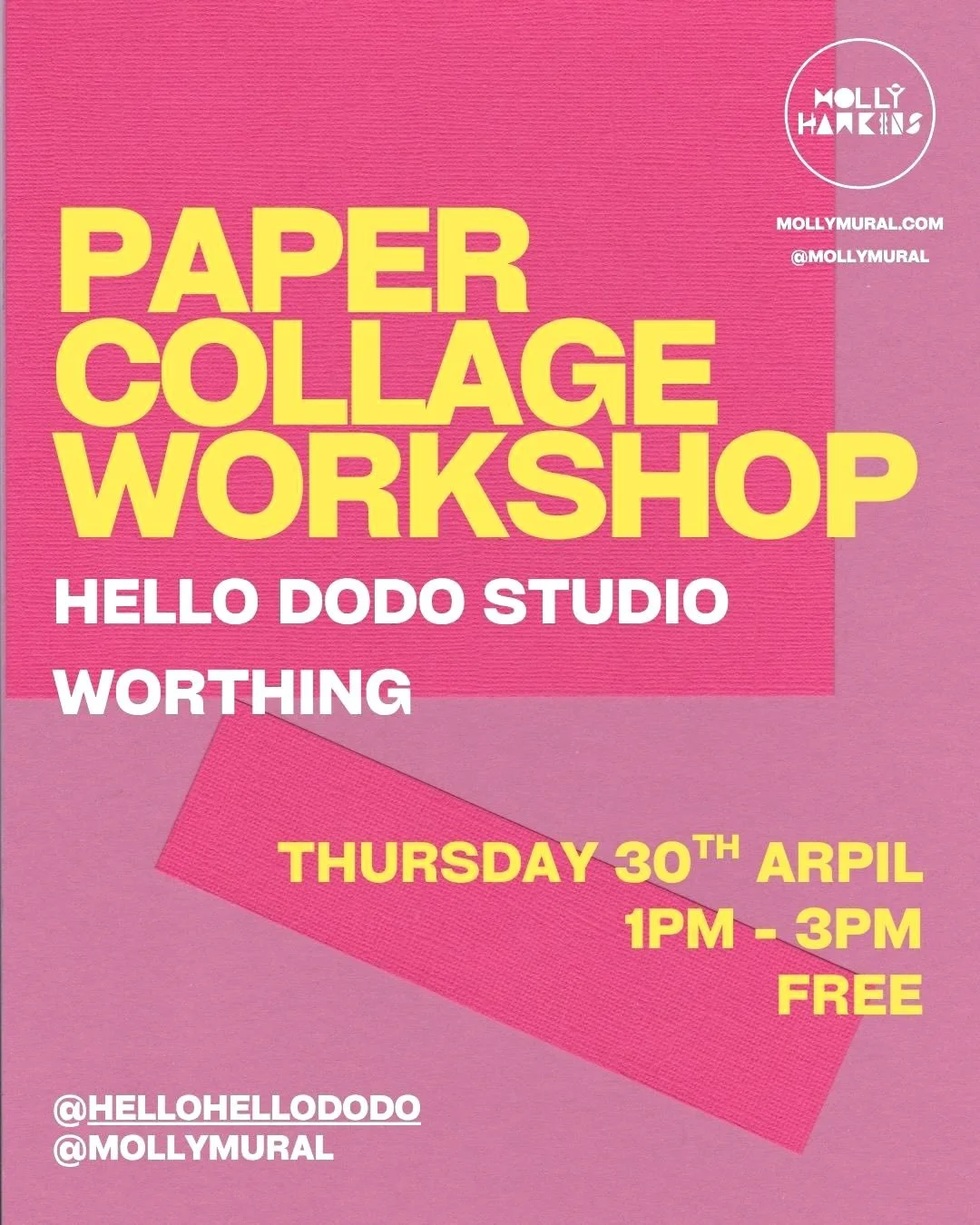 So excited for this workshop next week - there are still spaces available! DM me to reserve your free spot 😊

Can&rsquo;t wait to collage together, share ideas and start shaping the upcoming public artwork coming to Worthing this summer! 🖌️💙 

📍@