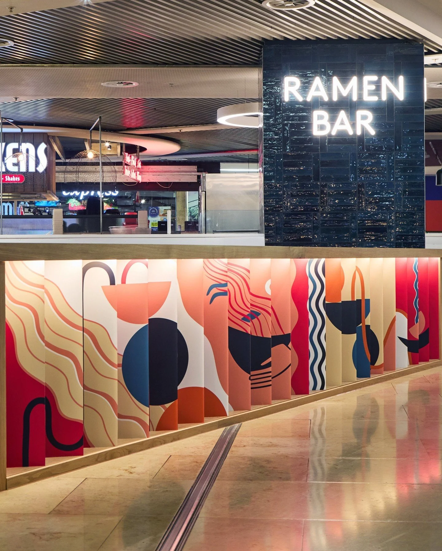 So much fun designing this playful piece for Tonkotsu at Birmingham Grand Central! 

@tonkotsu.ramenbar