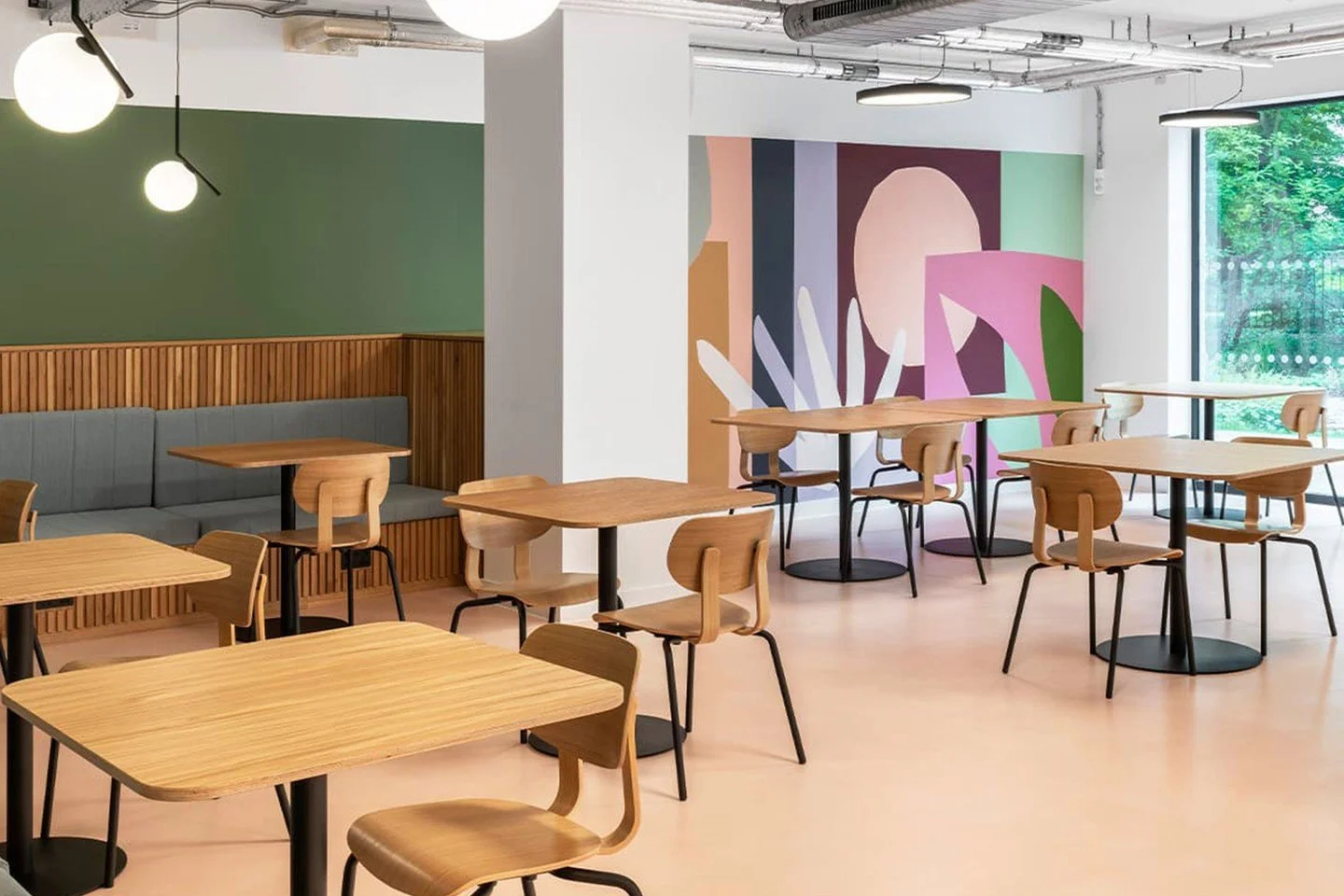 Hand painted crispy wall shapes at The Crescent, Redcliffe 🖌️