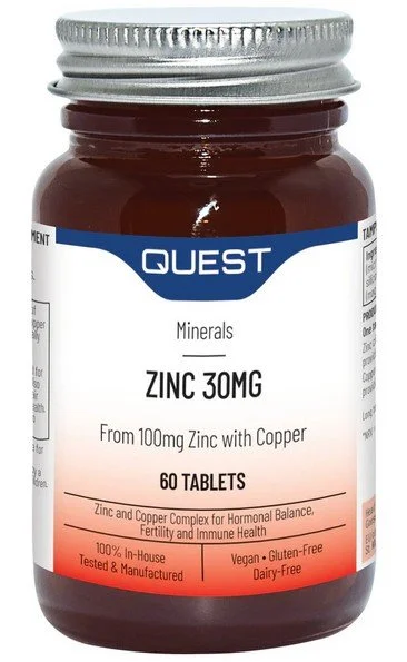 Quest's Zinc Citrate 30mg - 1x60Tabs