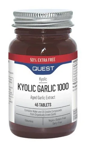 Quest's Kyolic Garlic 1000mg 50% Xtra - 30+15Tabs