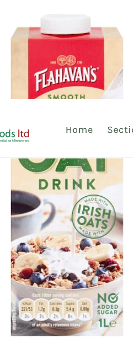 Flahavan's Organic Oat Drink - 8x1Ltr