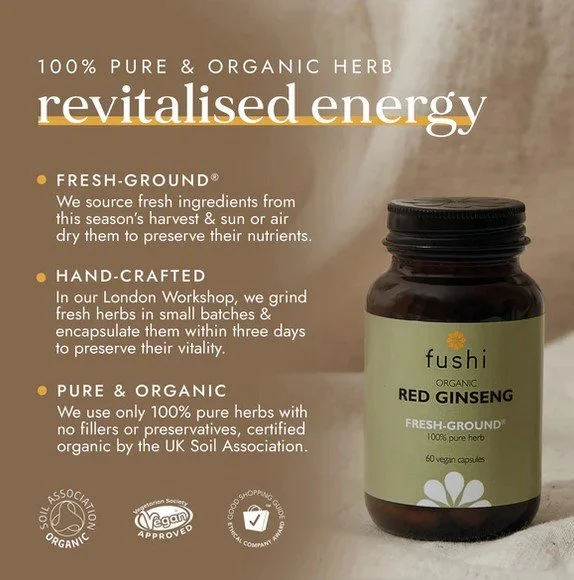Fushi's Organic Reishi Mushroom Veg Caps 500mg - 1x60s