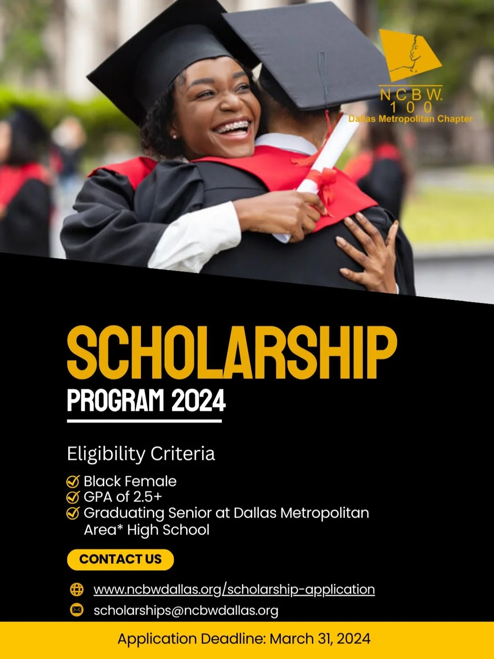Scholarship Application — NCBW Dallas