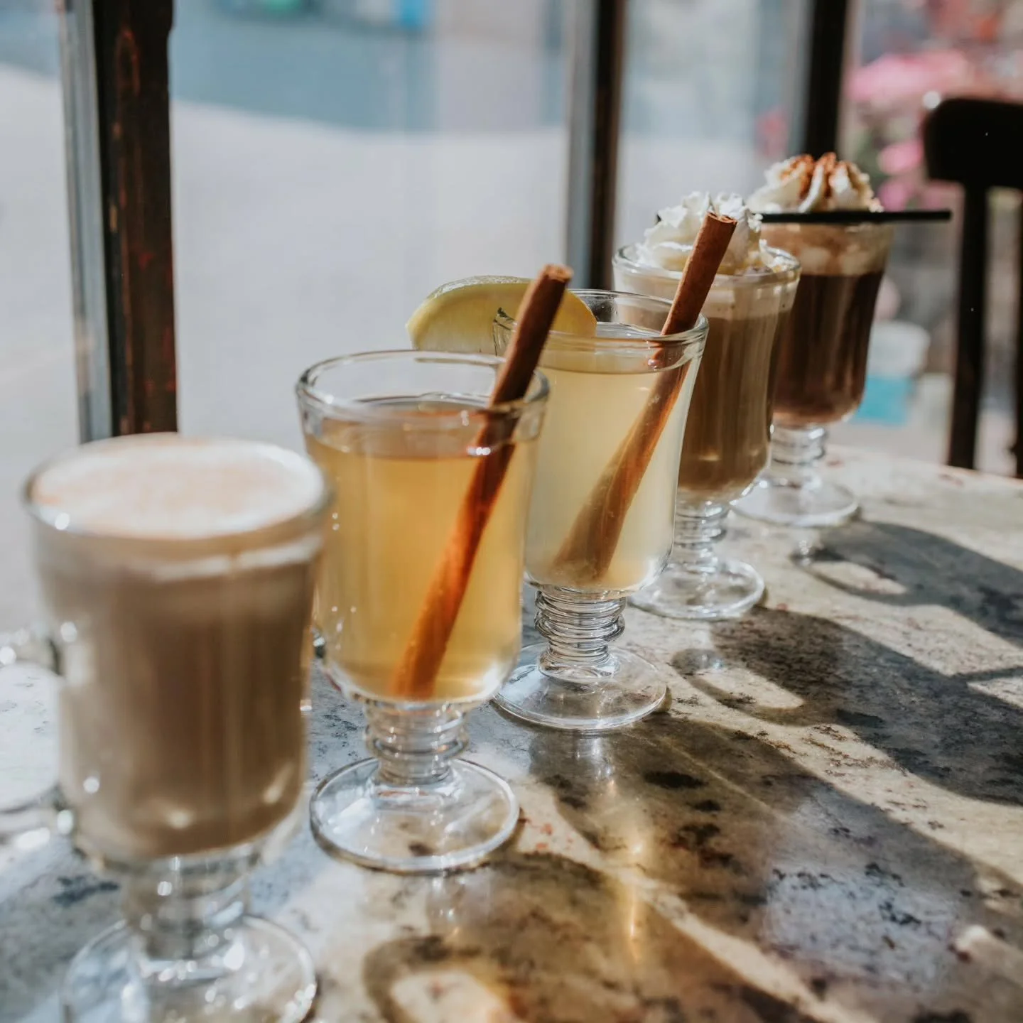 Winter hand warmers are back on the menu!

The Dude; Kahlua, Vanilla Vodka, steamed milk and cinnamon

Captain's Cider; Captain Morgan's Spiced Rum in hot apple cider 

Brass Toddy; Jameson Whiskey, honey, orange bitters, lemon and cinnamon 

Polar B