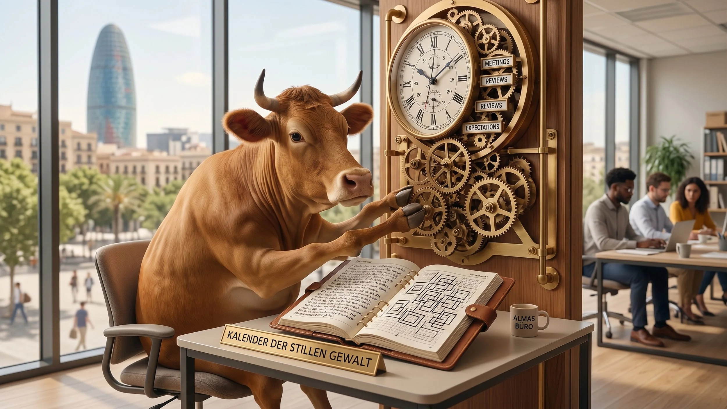 Kuh Alma und die stille Gewalt der Kalender